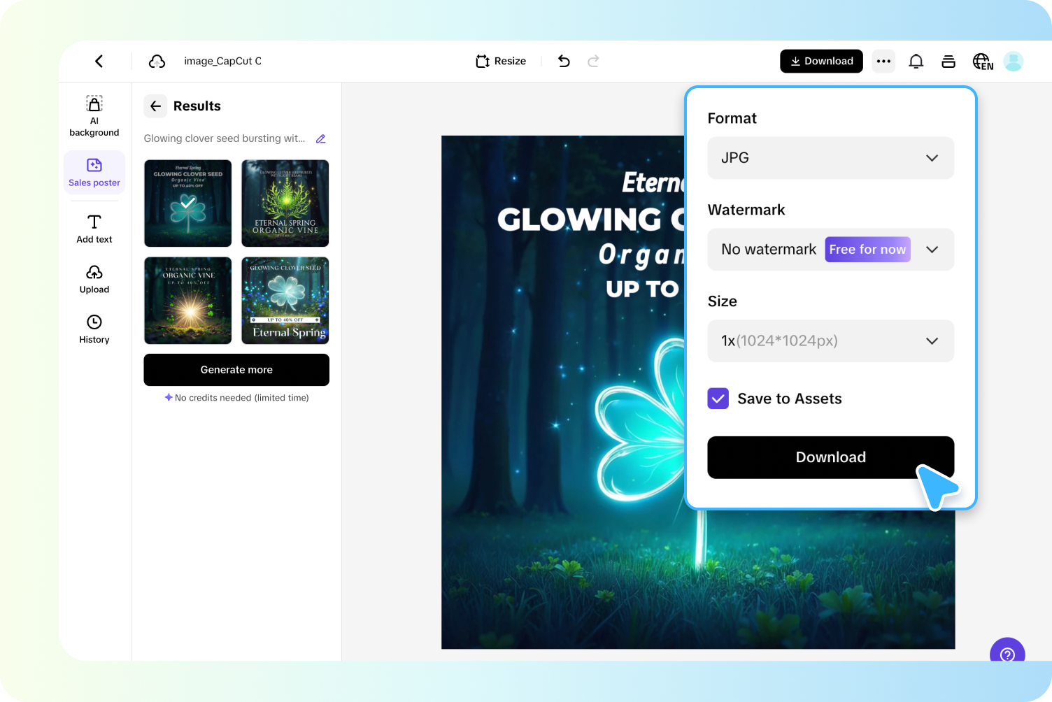 Preview and export