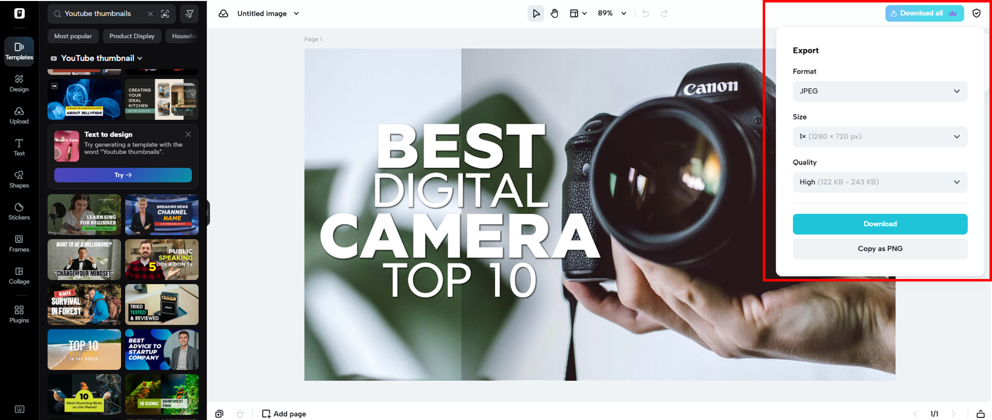 Baixar miniatura do YouTube