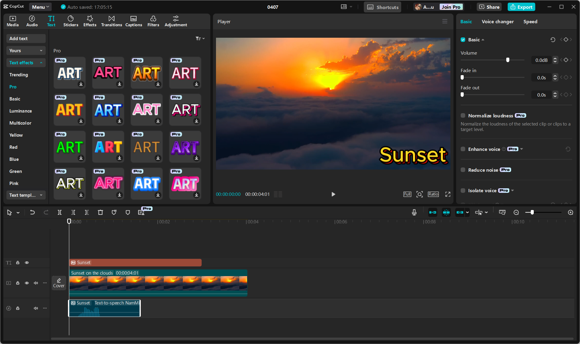 CapCut desktop video editor