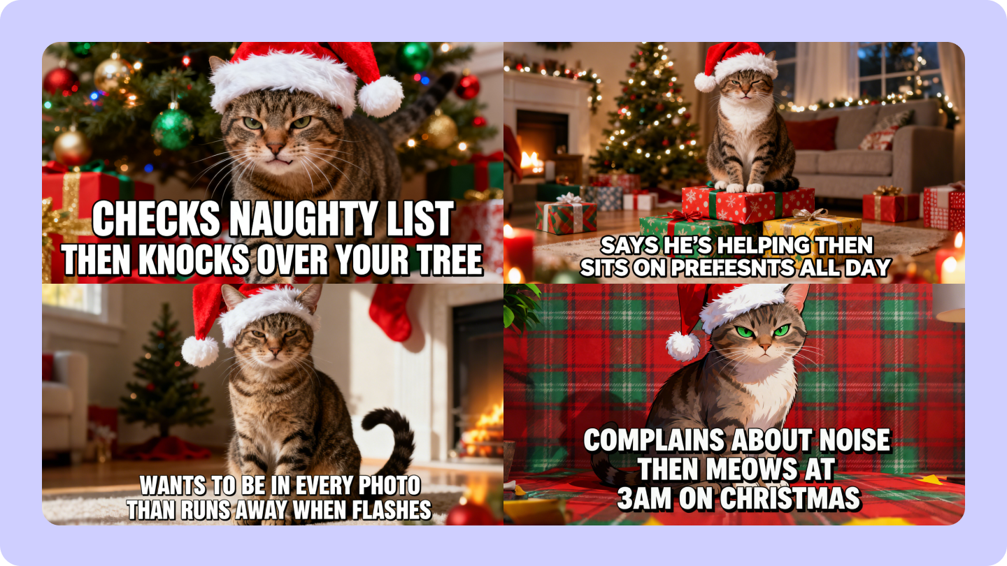 christmas cat meme