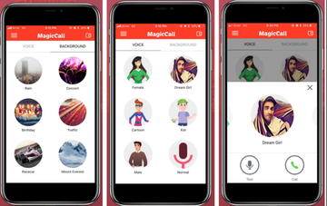 Interface of MagicCall - a reliable voice call changer app