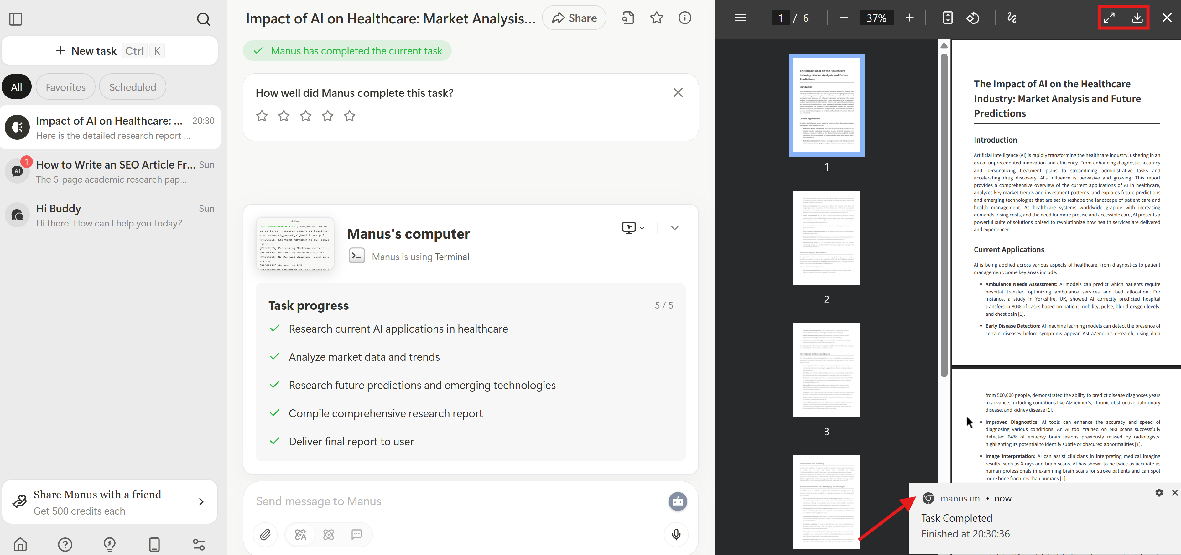 Revisão do Manus AI