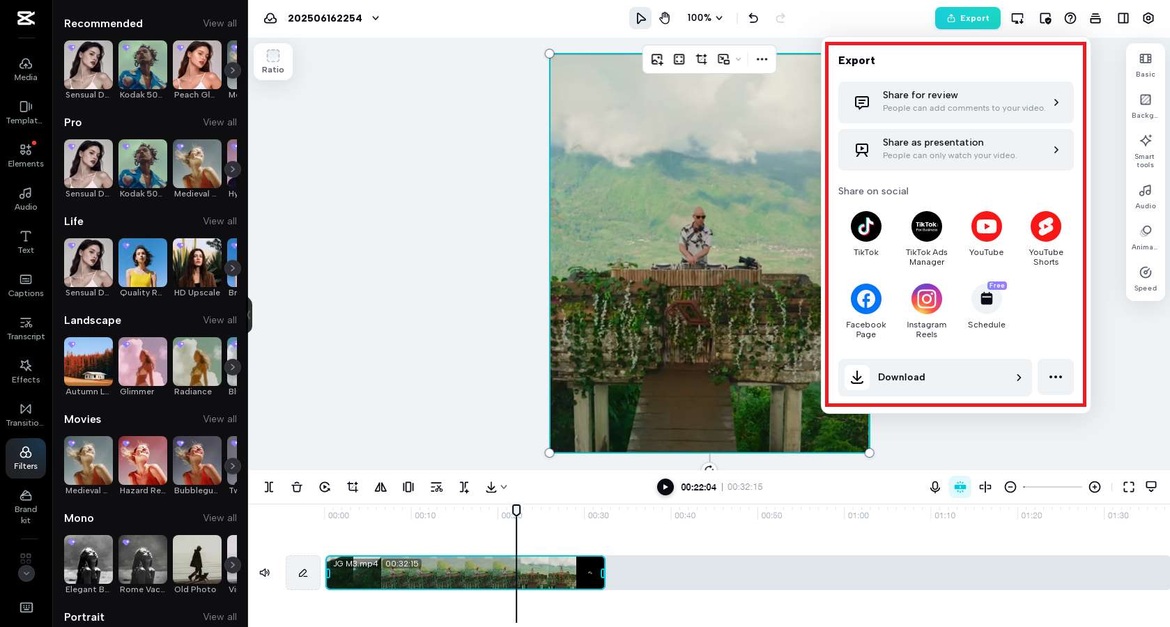 Export your video