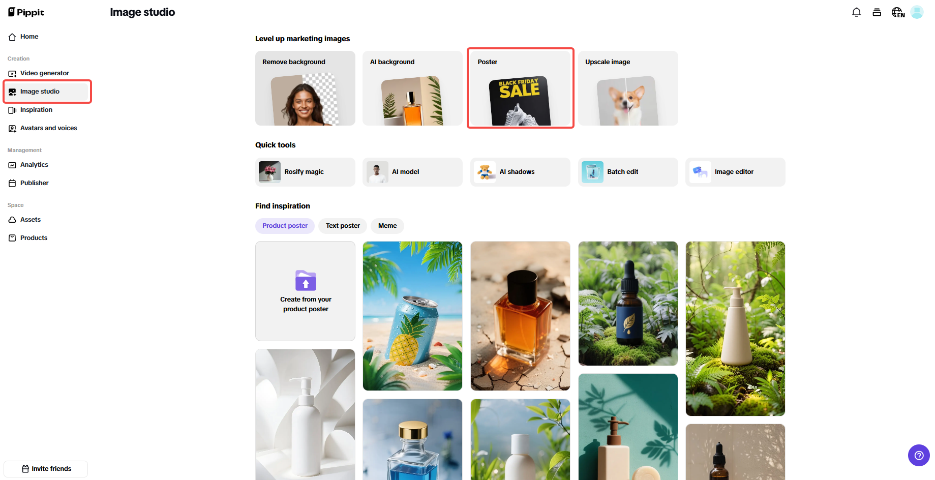 Access the Image editor