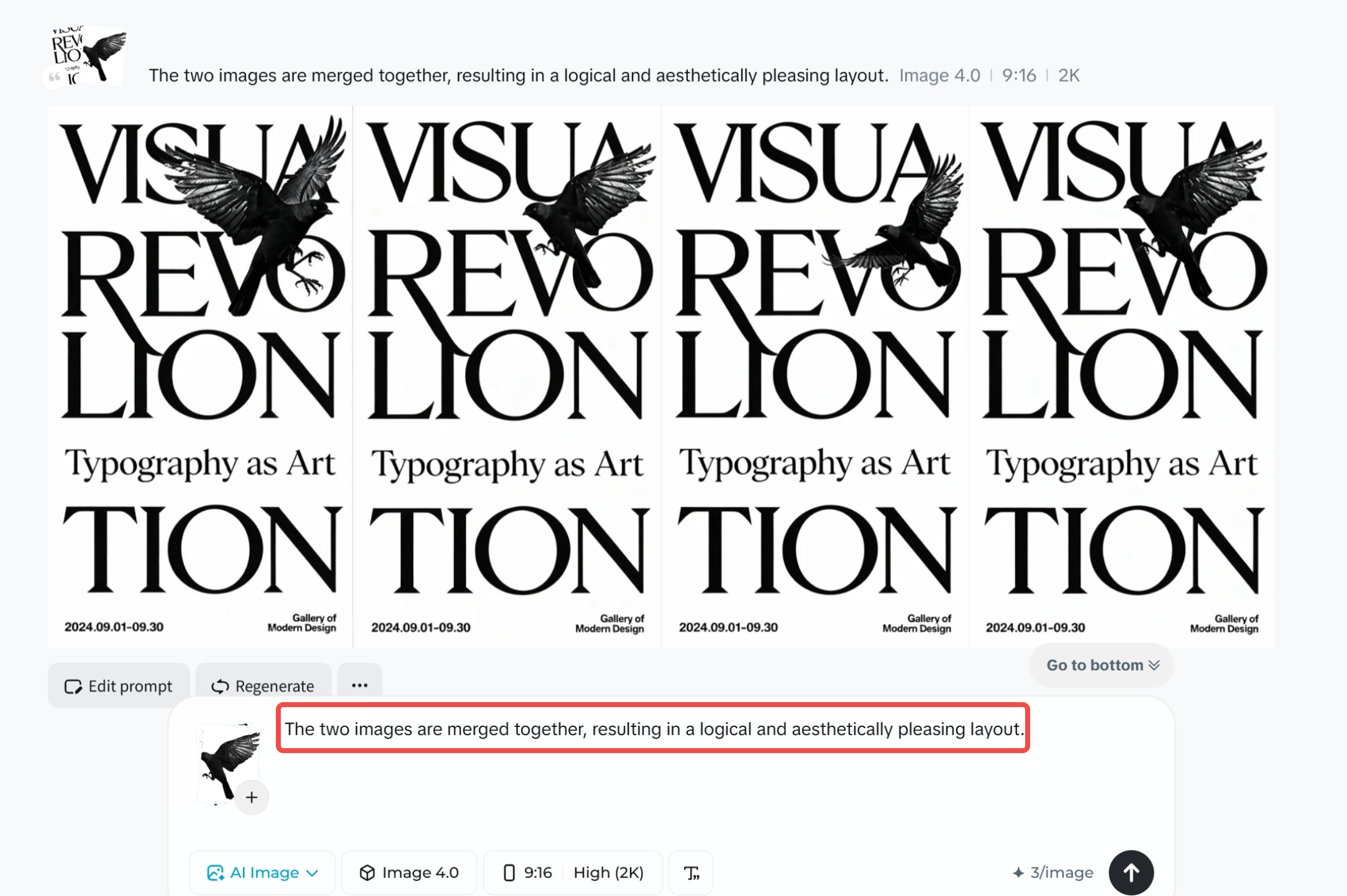 Dreamina's AI tools that enhance typography posters: Multi-image fusion