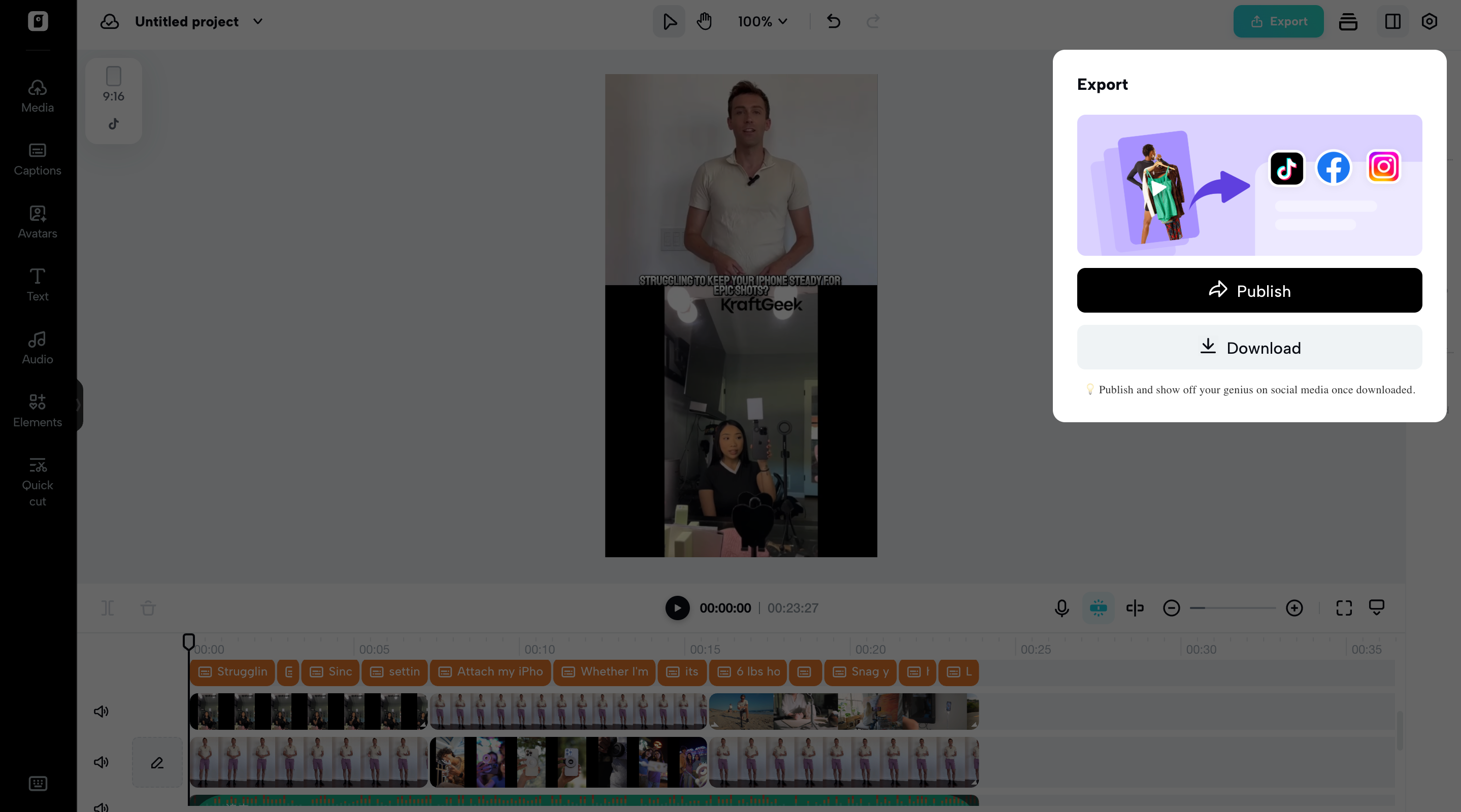 Export and share