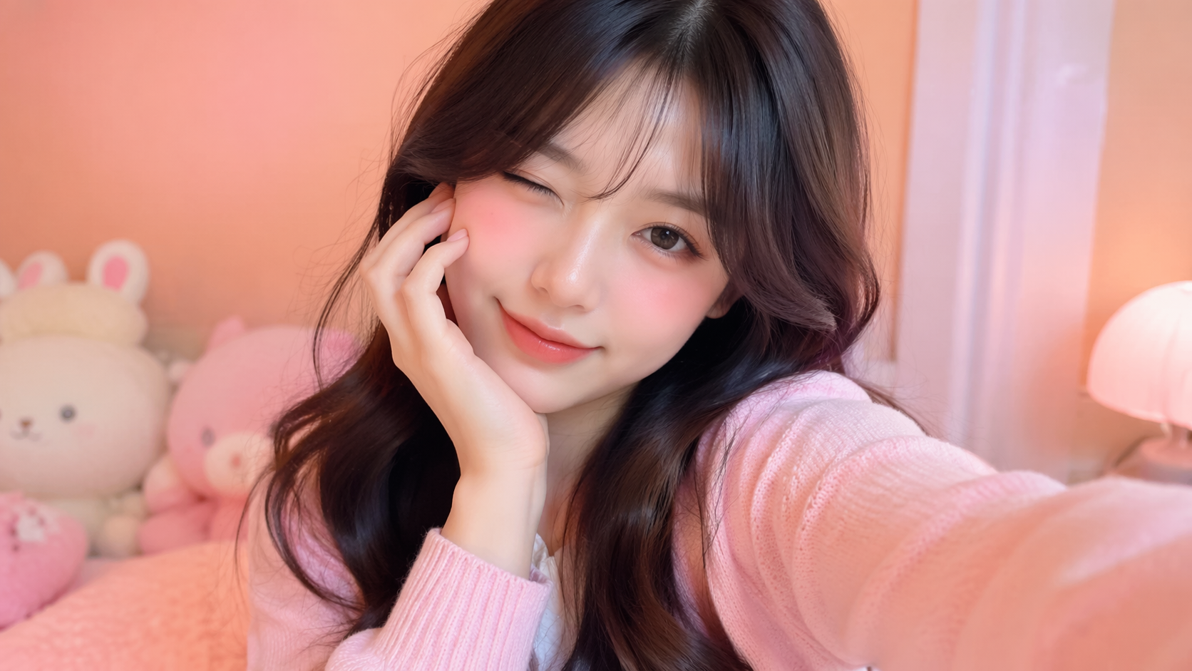 Dreamina blush filter prompt example 4: Creative Blush Filter Variation