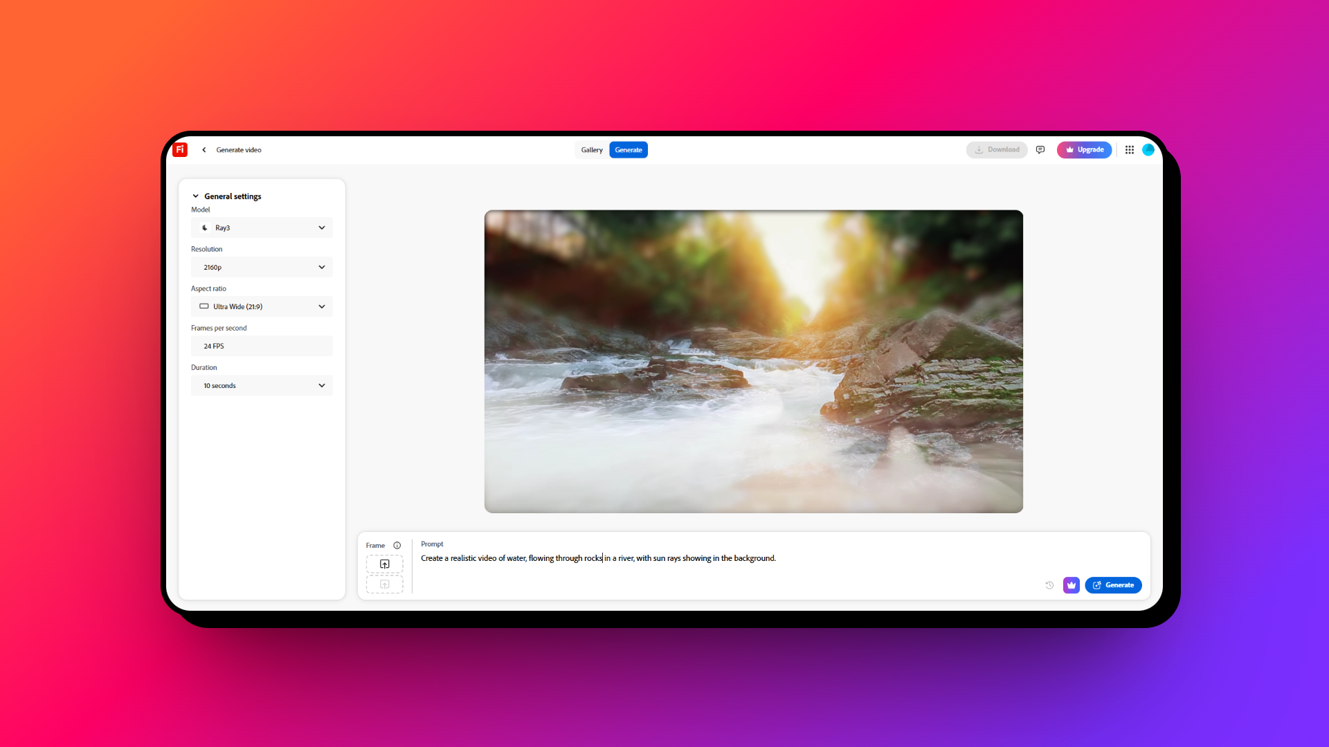 Ladda ner din genererade video