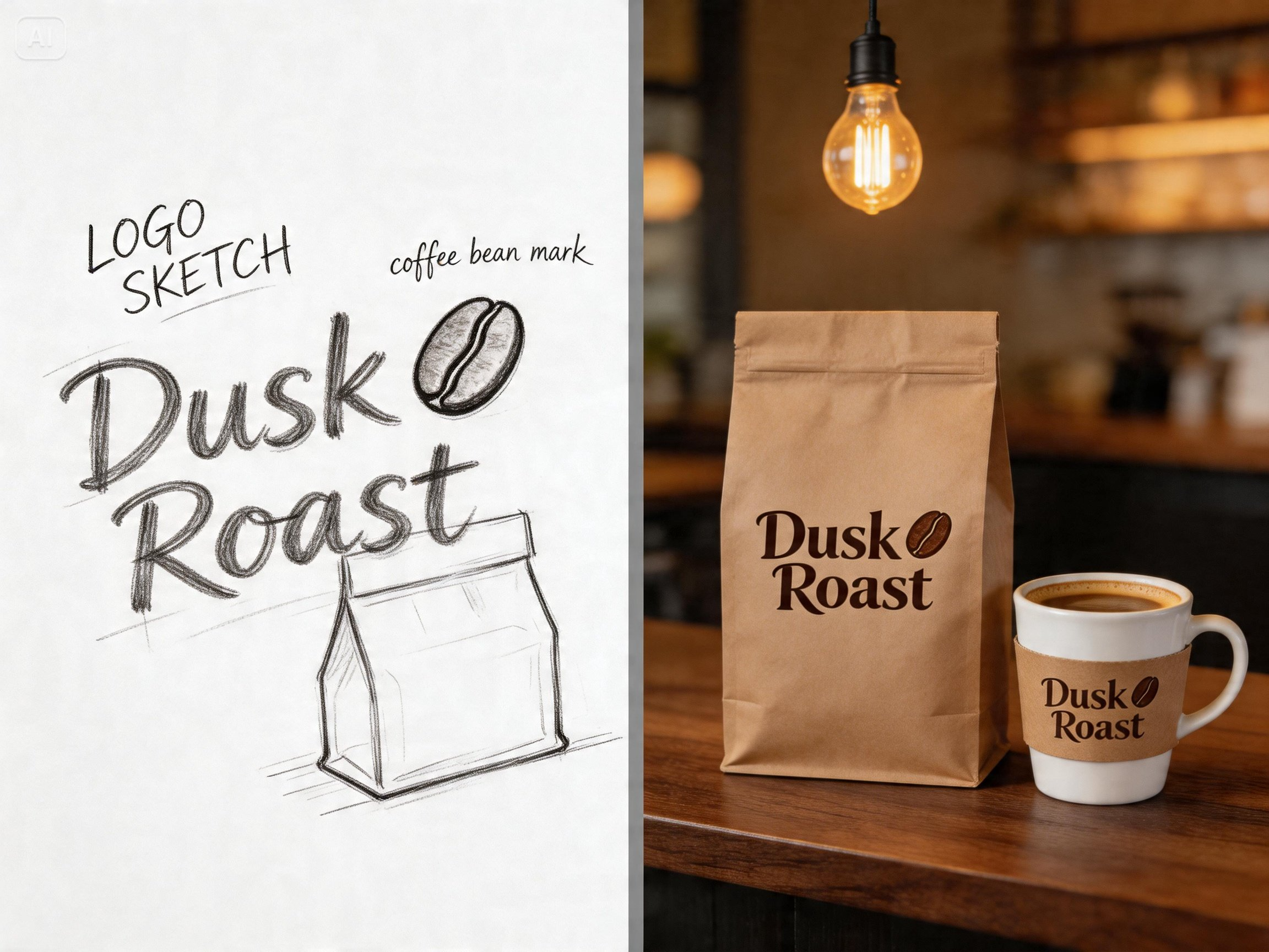 aggiornamento del mockup del design del marchio