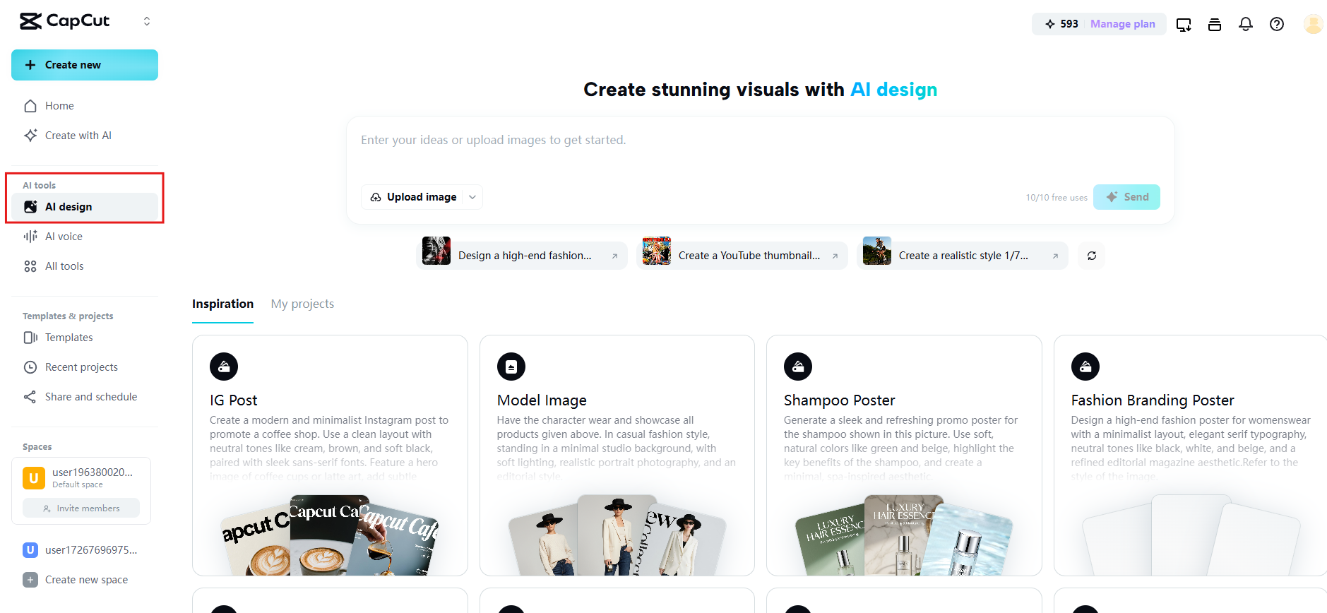 Gå till AI-designfunktionen