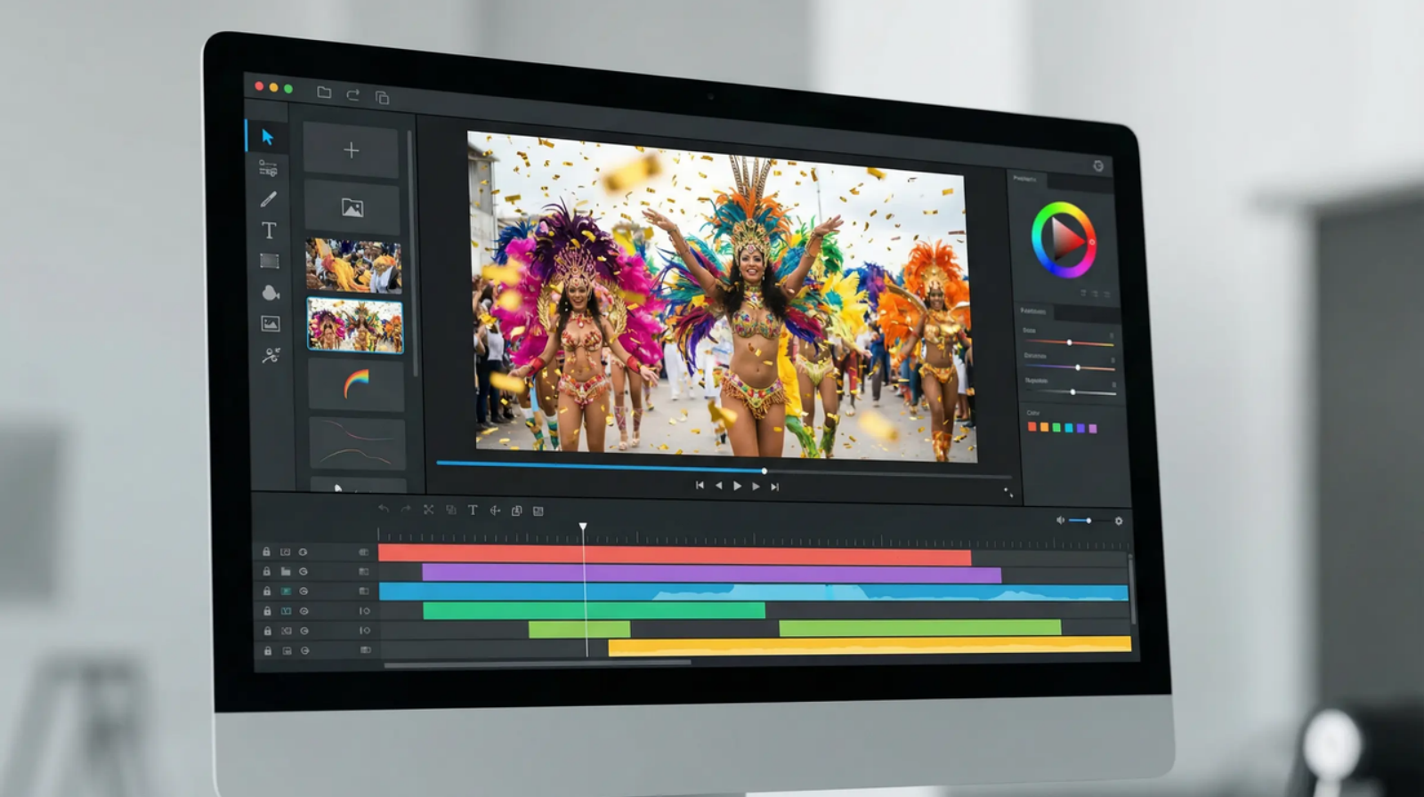 Editor de vídeo online completo e intuitivo