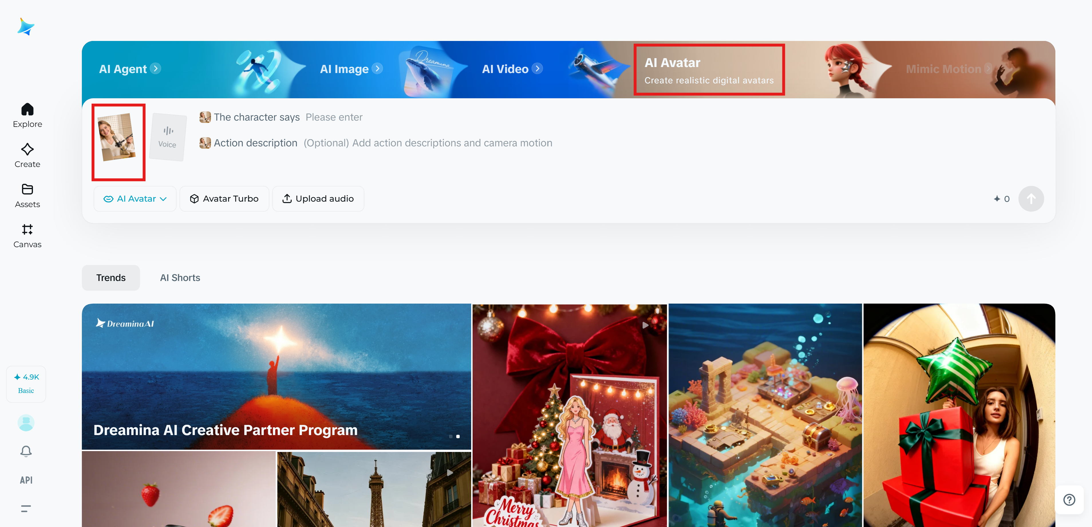 Dreamina AI video podcast avatar