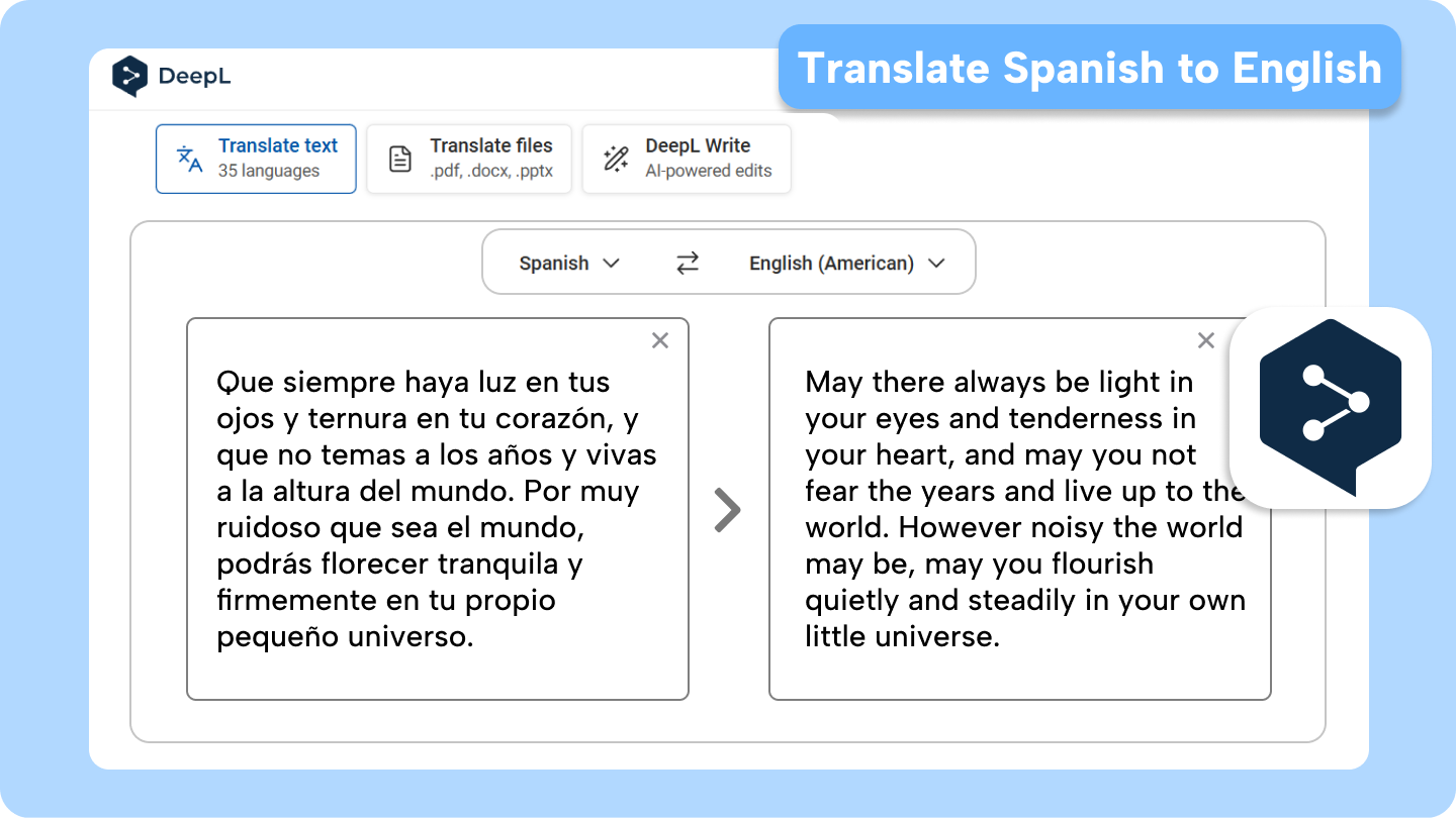 deepl spanish to english   