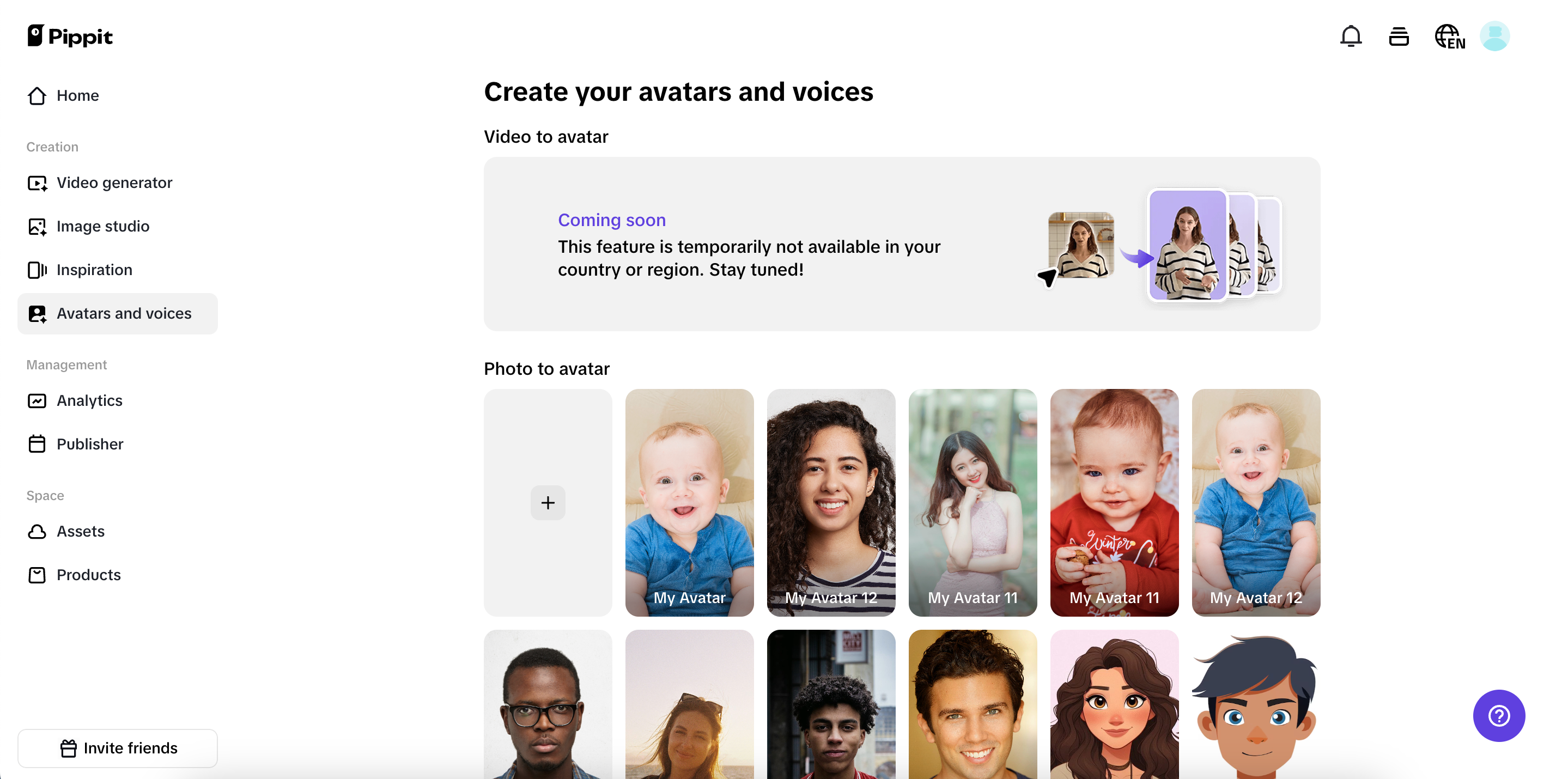 Avatars and voices