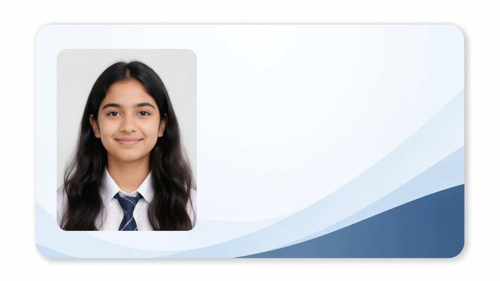Dreamina Student ID Card Prompts prompt example 1: Clean Student Portrait