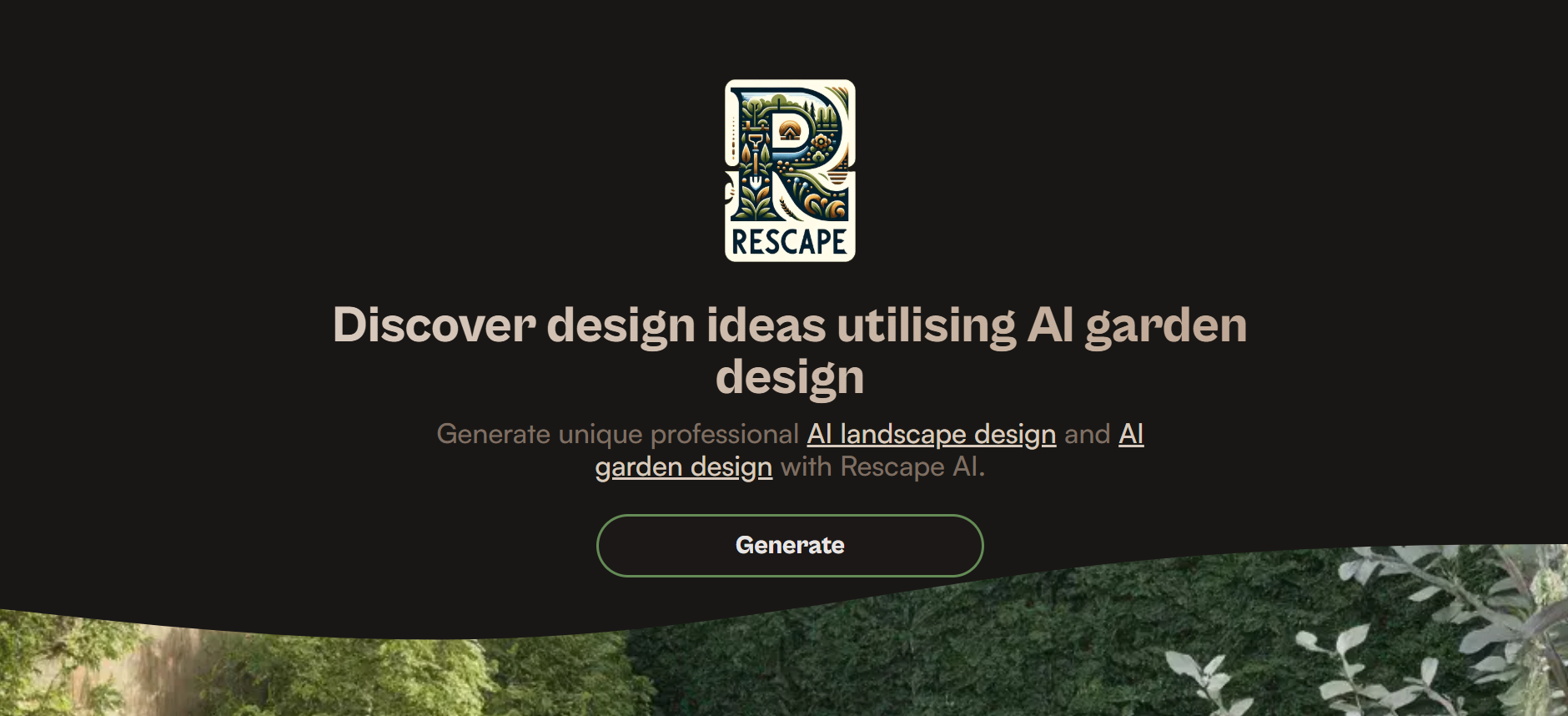 Rescape AI homepage
