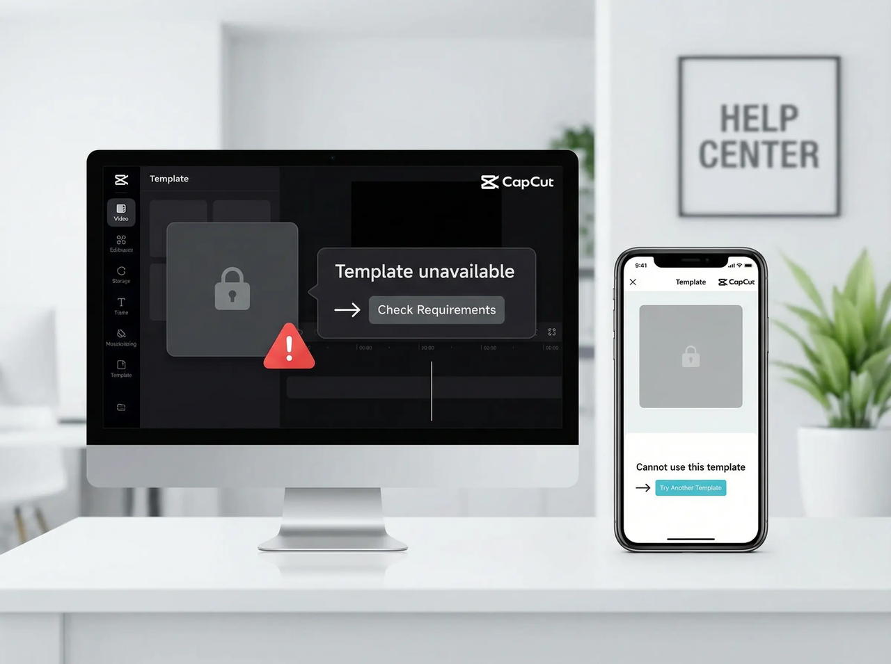 template can not be used on CapCut
