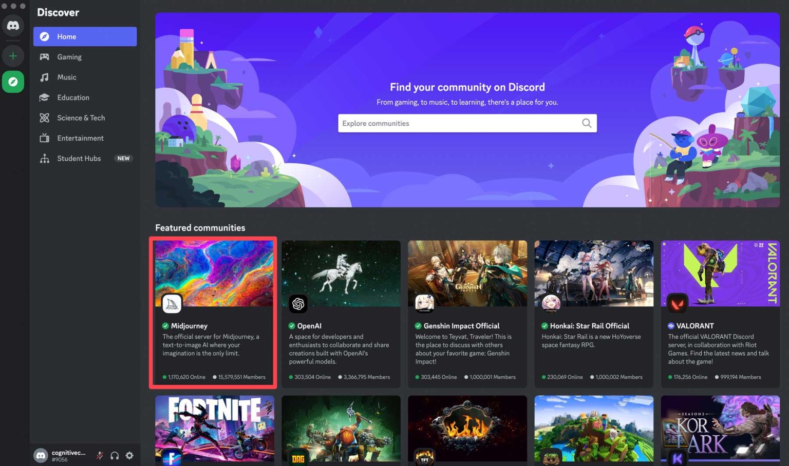디스코드 계정으로 Midjourney 커뮤니티에 가입하기