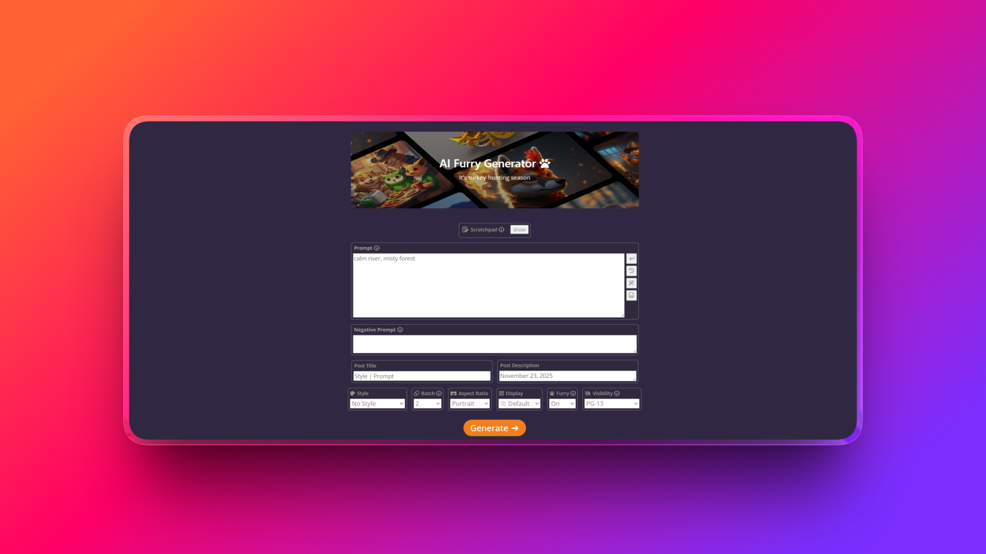 AI furry art tool by Penchance