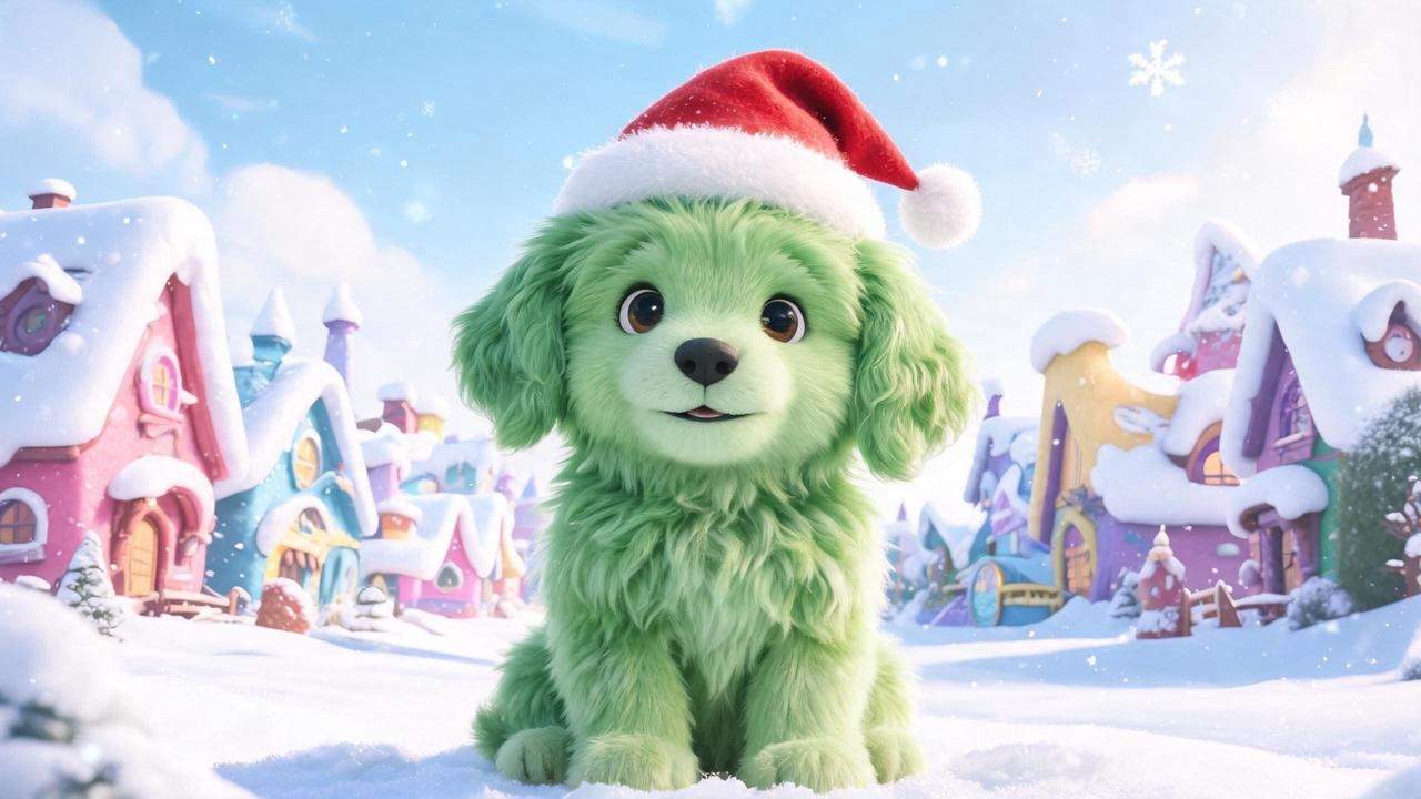 Festive pet portrait magic