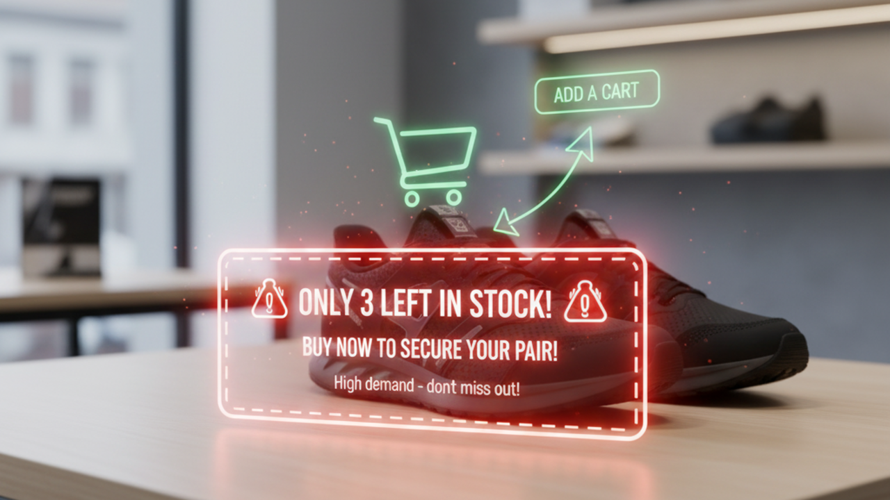 Penggunaan pemberitahuan stok terhad