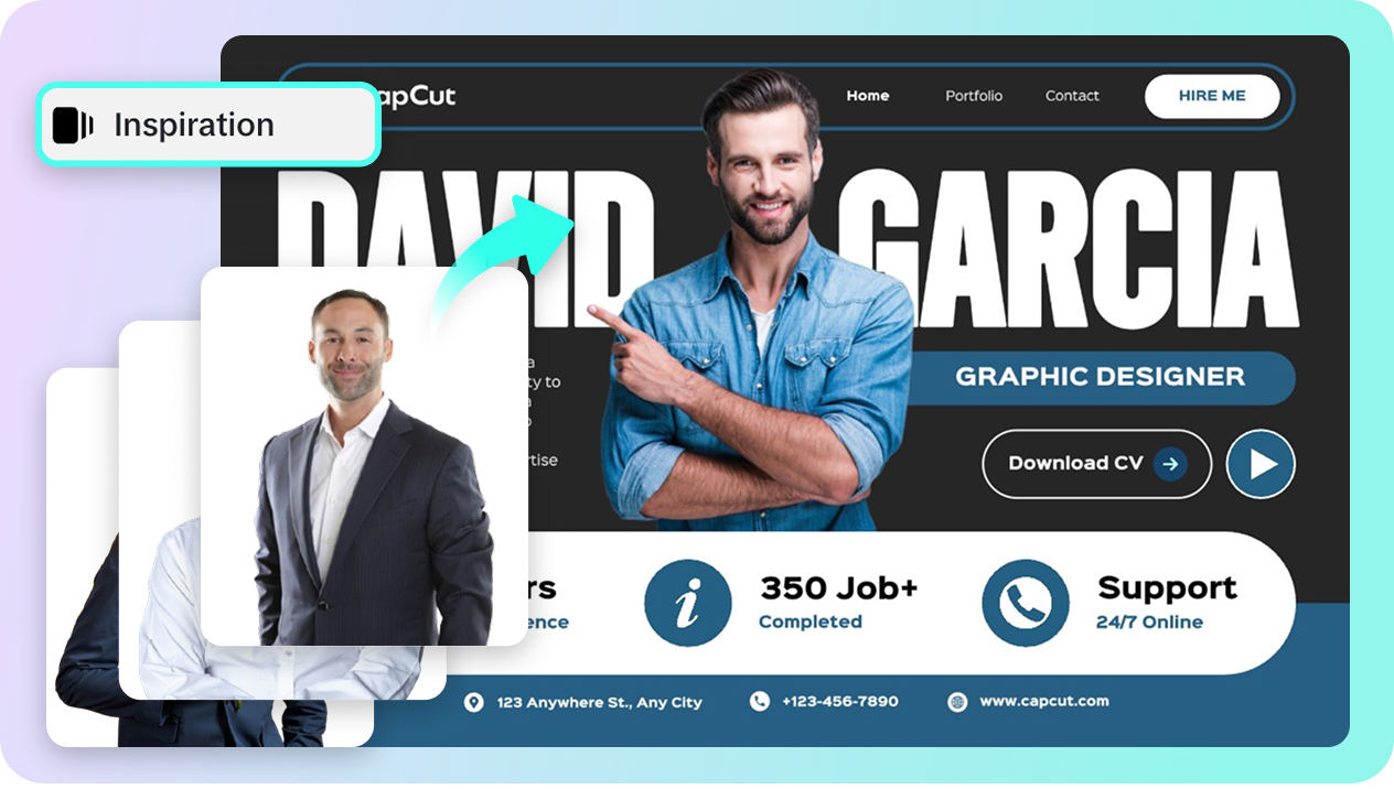 Customizable portfolio templates