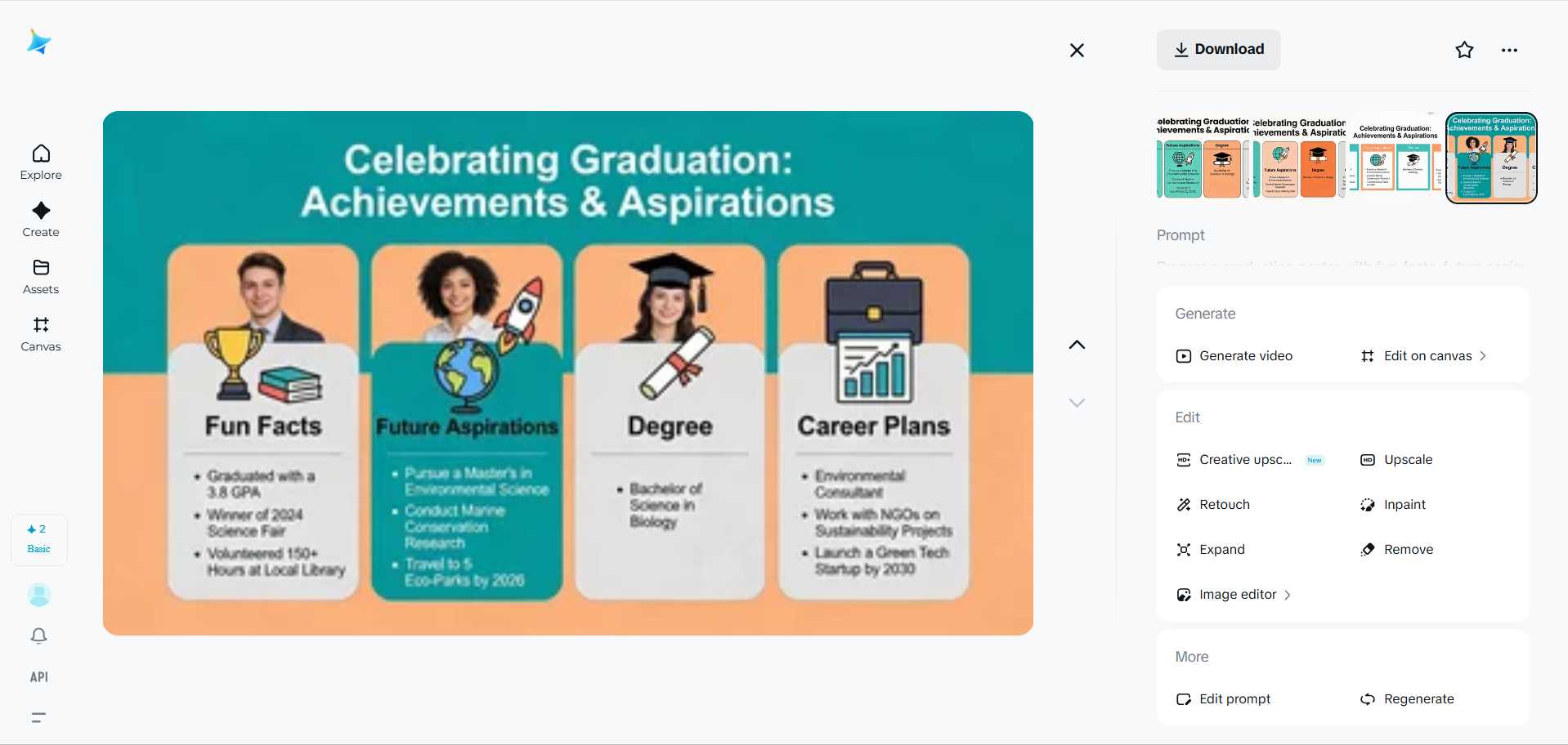 Cartel de graduación de planes futuros