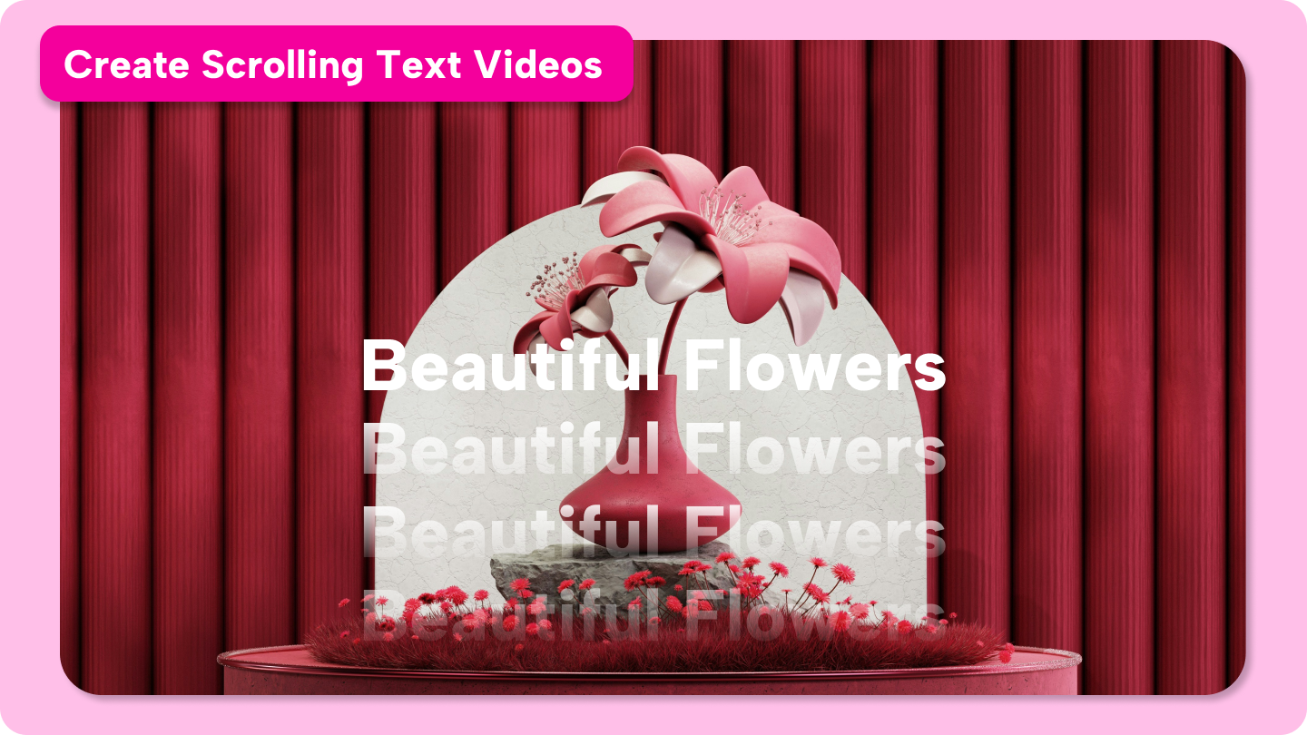 How to make a video with scrolling text 