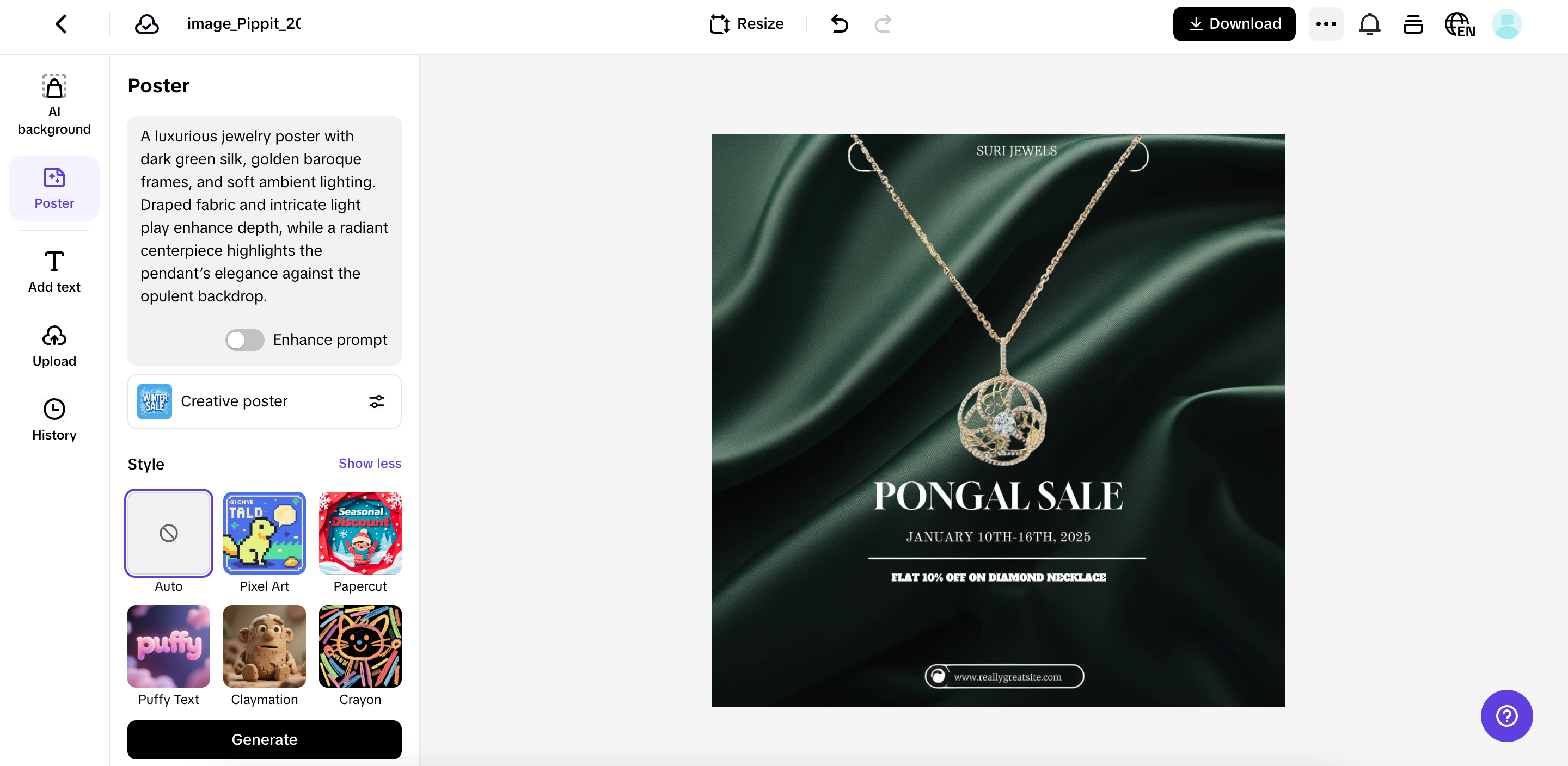 Create eye-catching poster