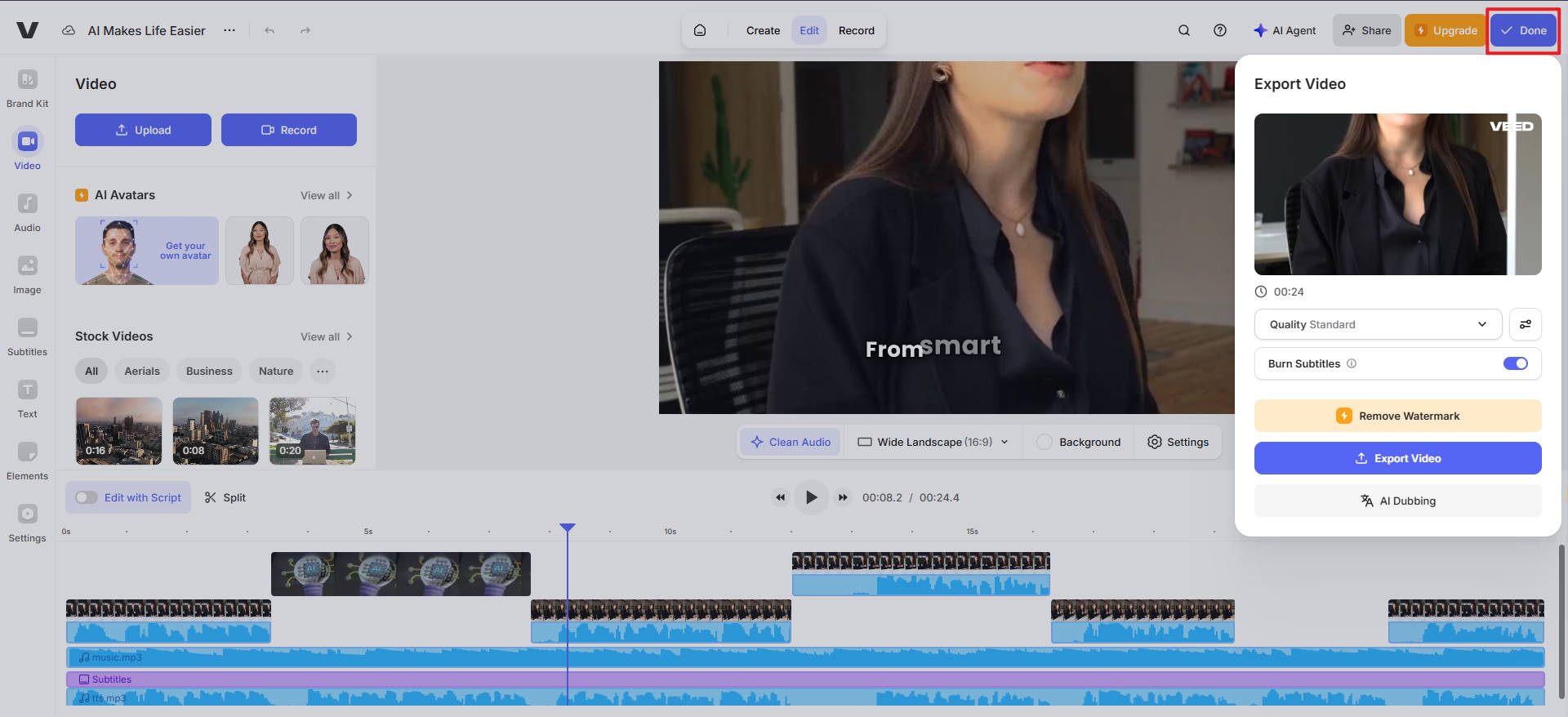 Script AI vers vidéo animée