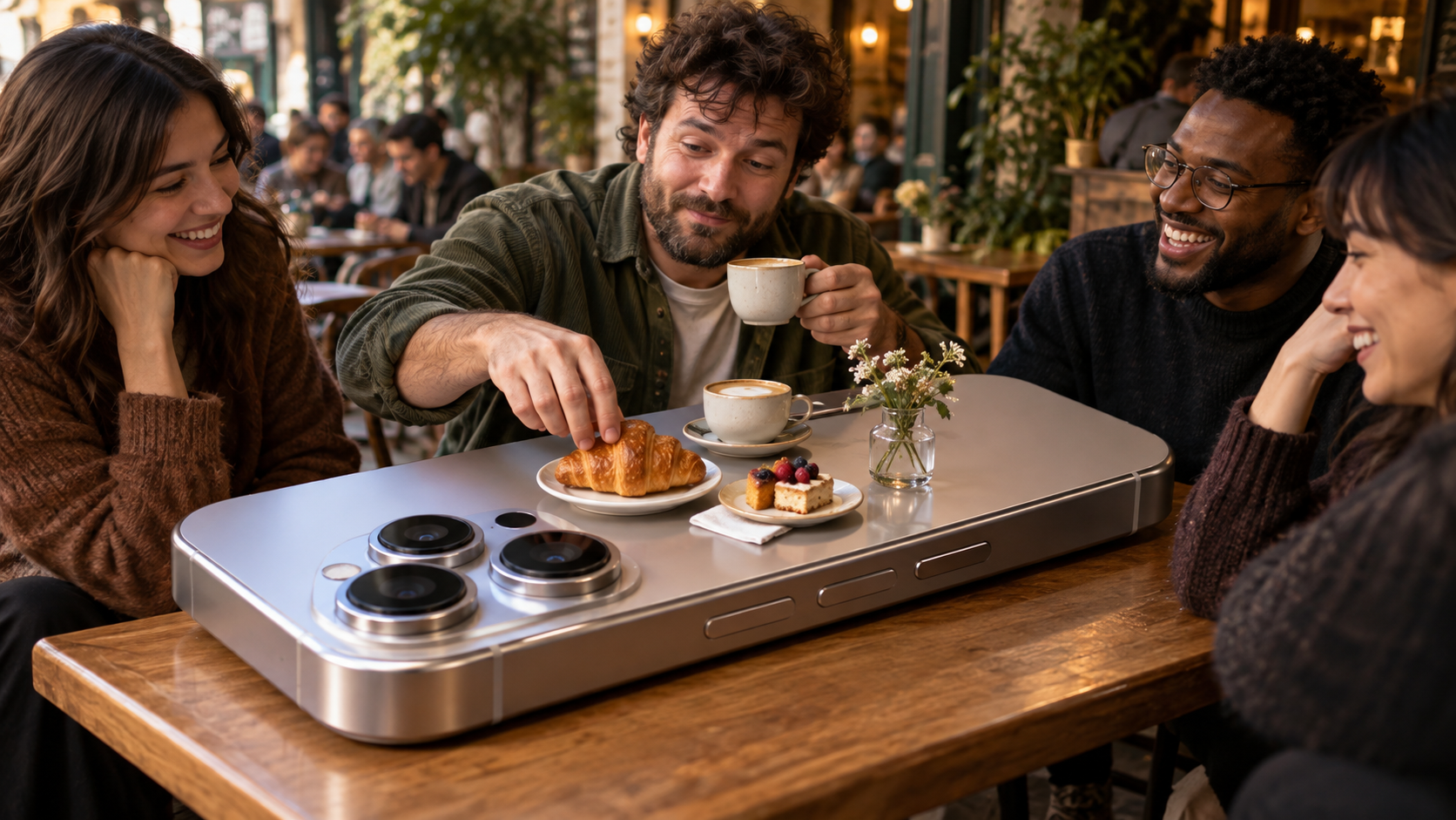 Invite amusante de l'iPhone 18 Pro Max : le téléphone géant devient une table de café