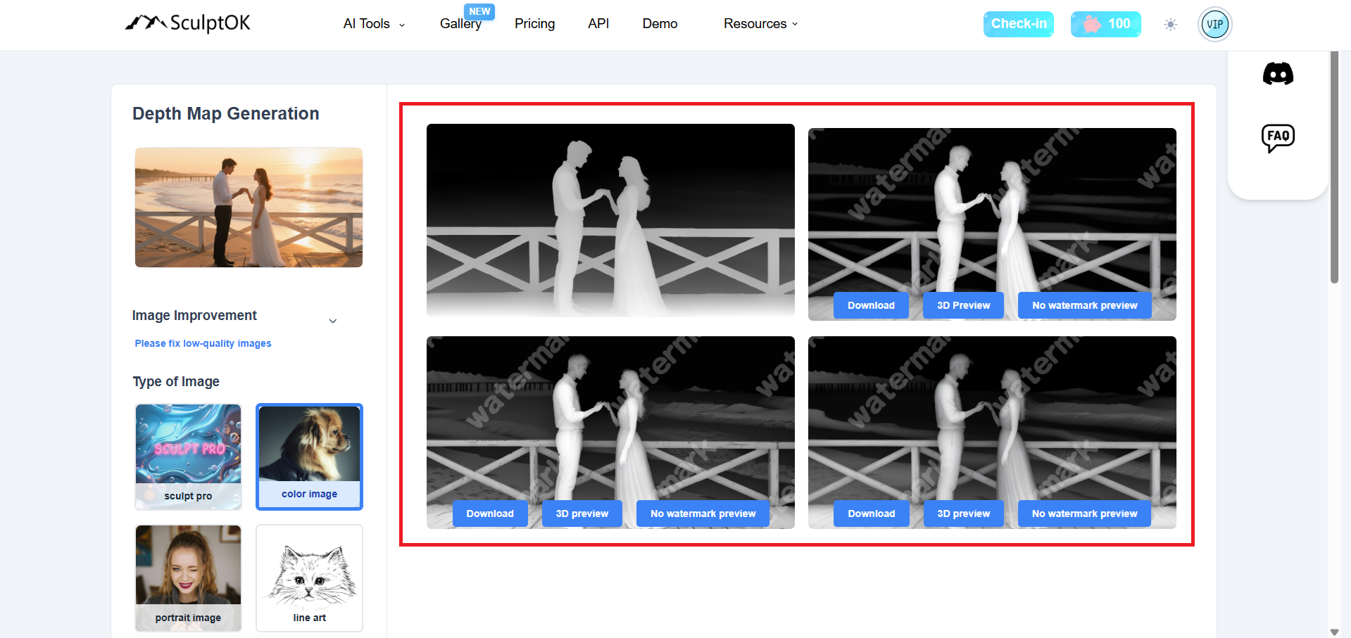 Generate, preview, and download