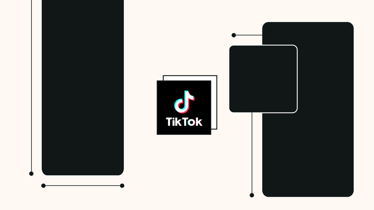 ตัวอย่างวิดีโอที่มีอัตราส่วนภาพแตกต่างกันบน TikTok