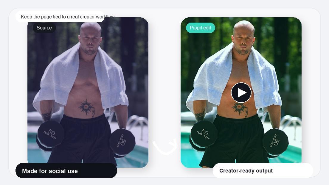 Before And After Transformation Video Maker realistic image for keep the page tied to a real creator workflow