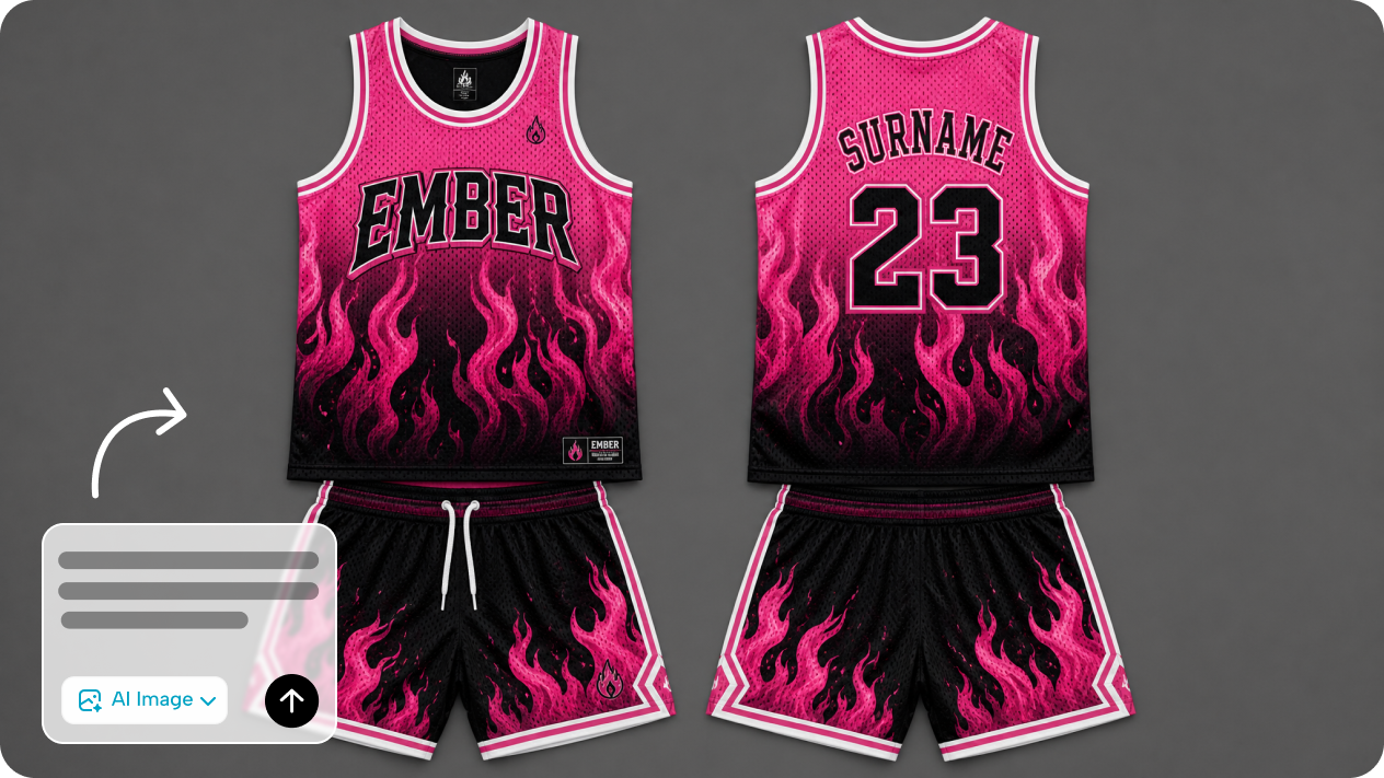 Generate a jersey concept from a text description