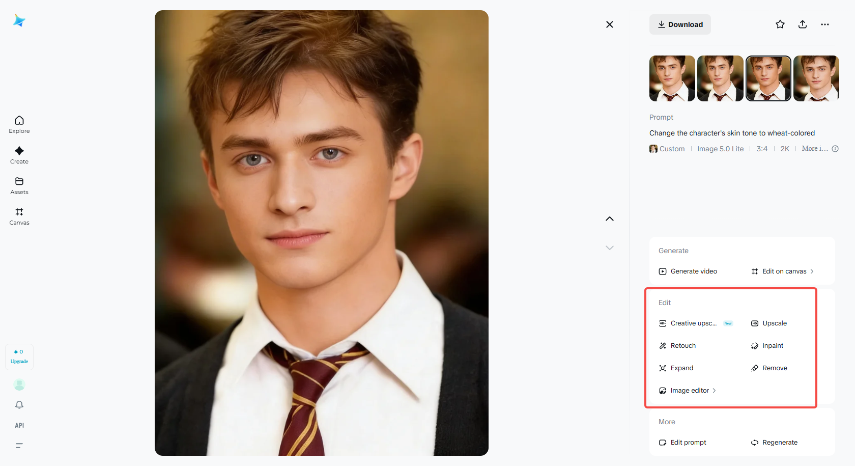 Editar e refinar a imagem