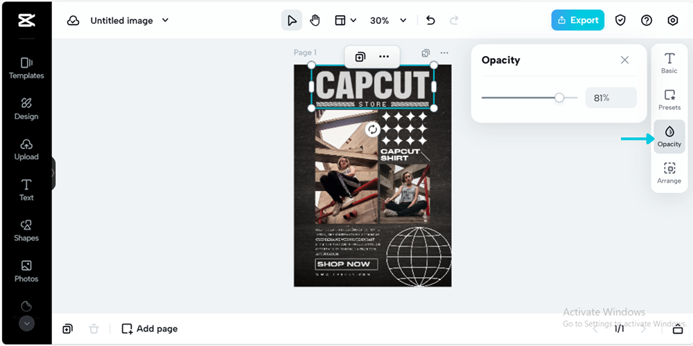 opacity