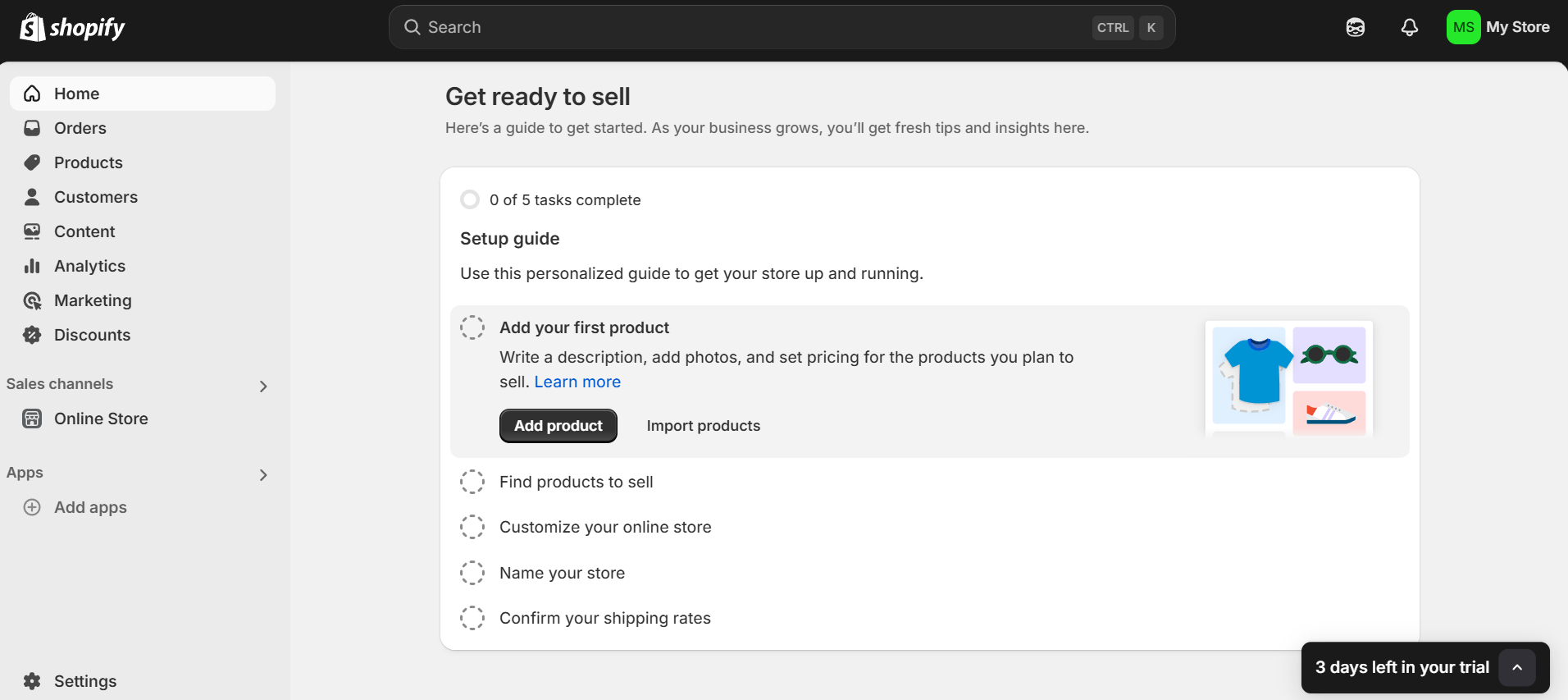 Interface ng Shopify