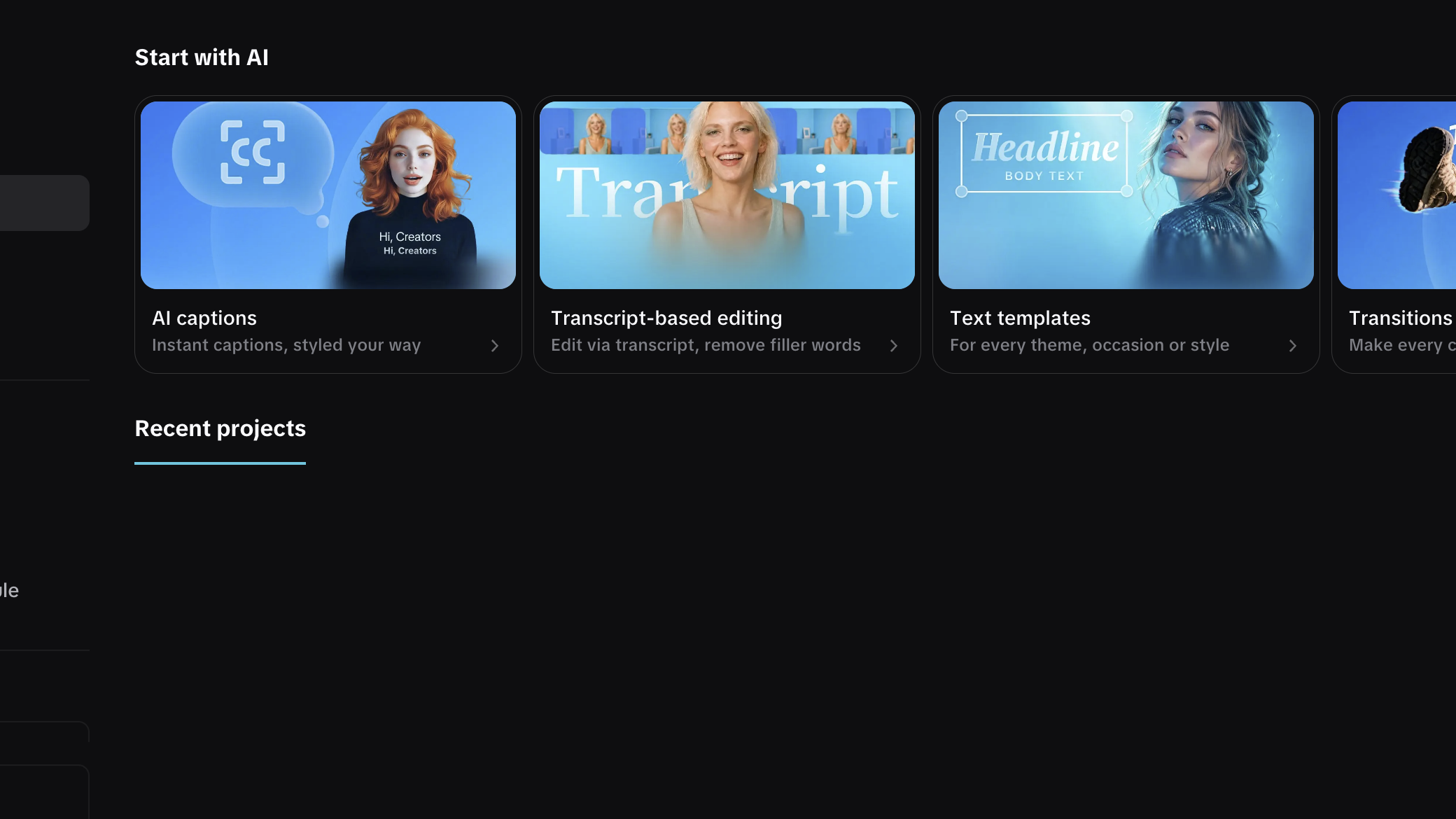 A native CapCut Video Editor workspace shows editing tool cards before a cut-list review begins