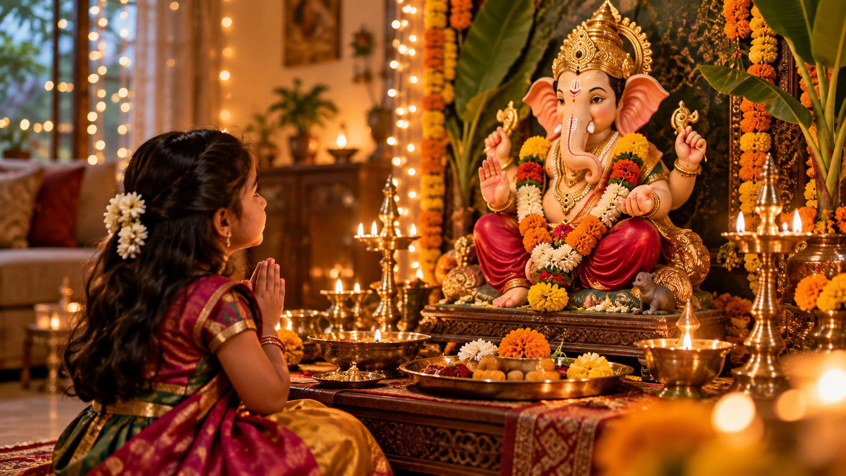 Ganesh Chaturthi AI photo editing prompt feature — Build the core visual