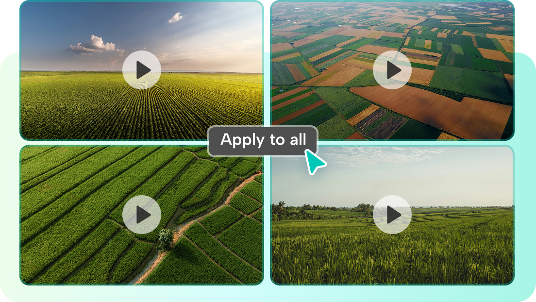 Apply color wheel settings to all video clips