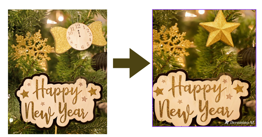 다양한 요소가 포함된 무료 새해 복 많이 받으세요 스티커를 보여주는 이미지