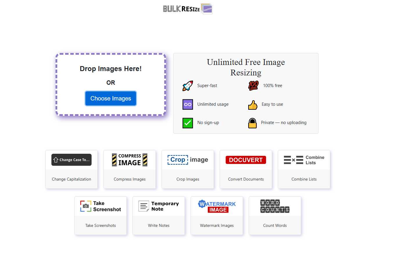 BulkResizePhotos一括画像リサイズツール