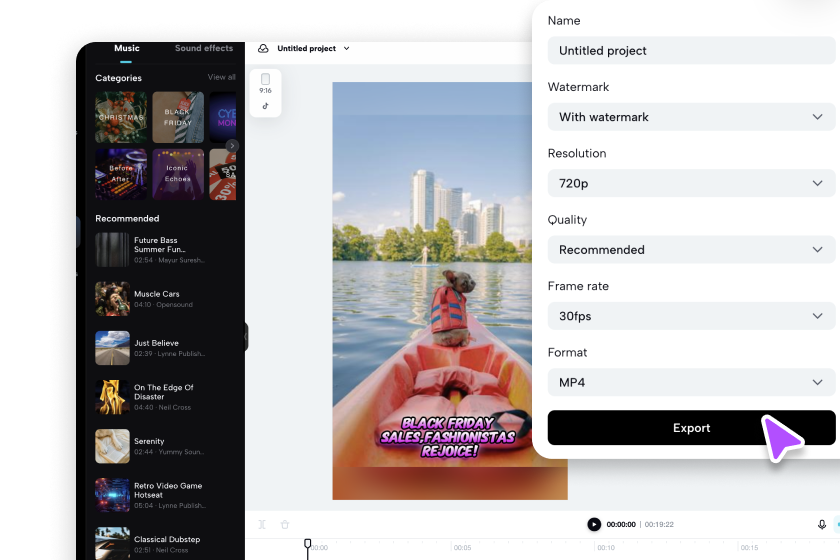 Export and share your slideshow video