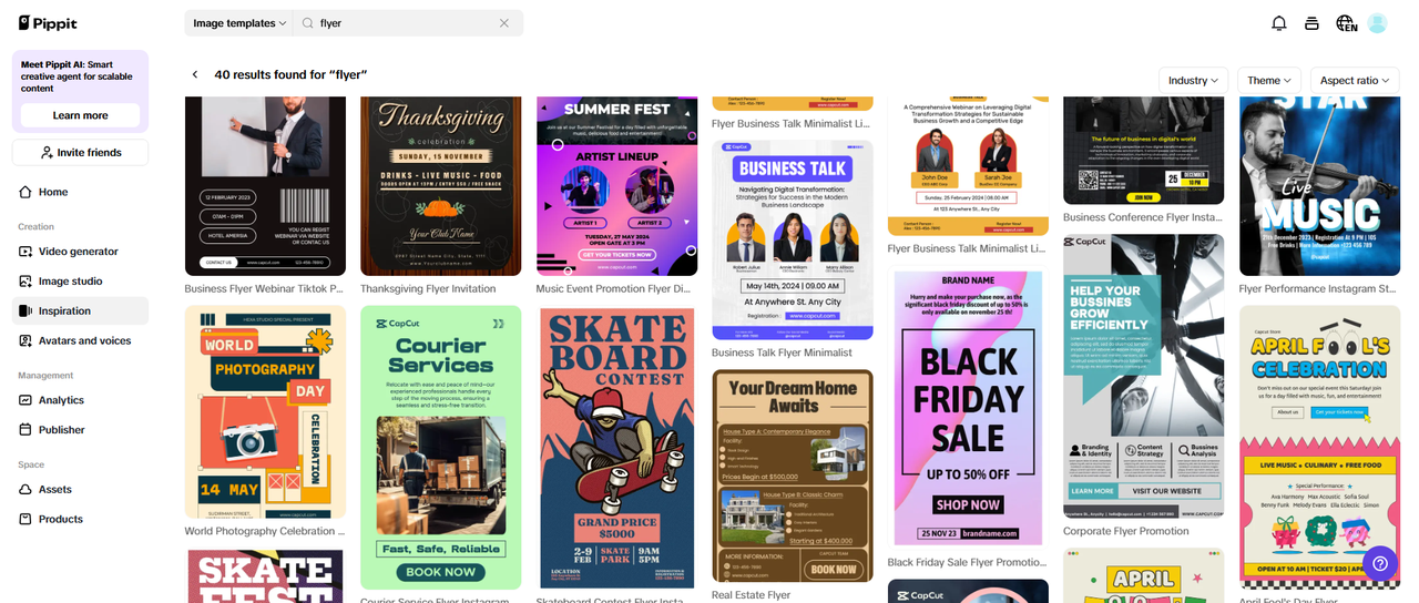 Sign up and access Pippit