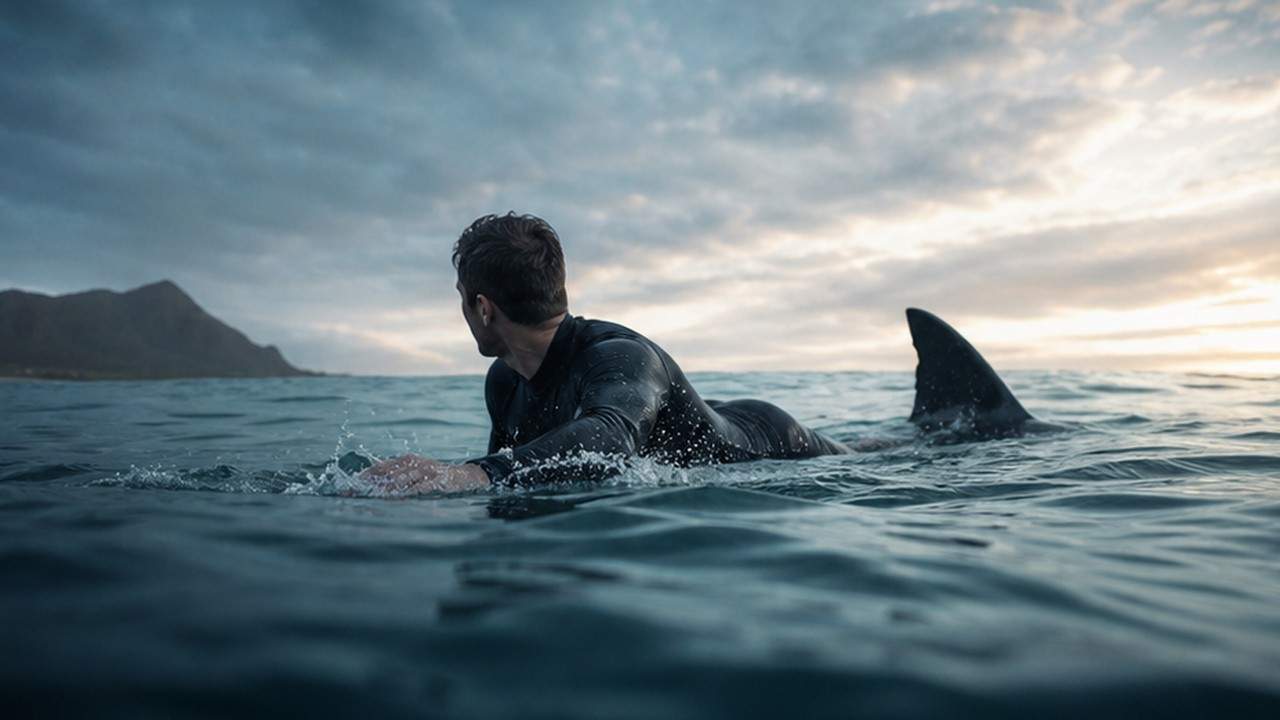 shark attack scene prompt result 2
