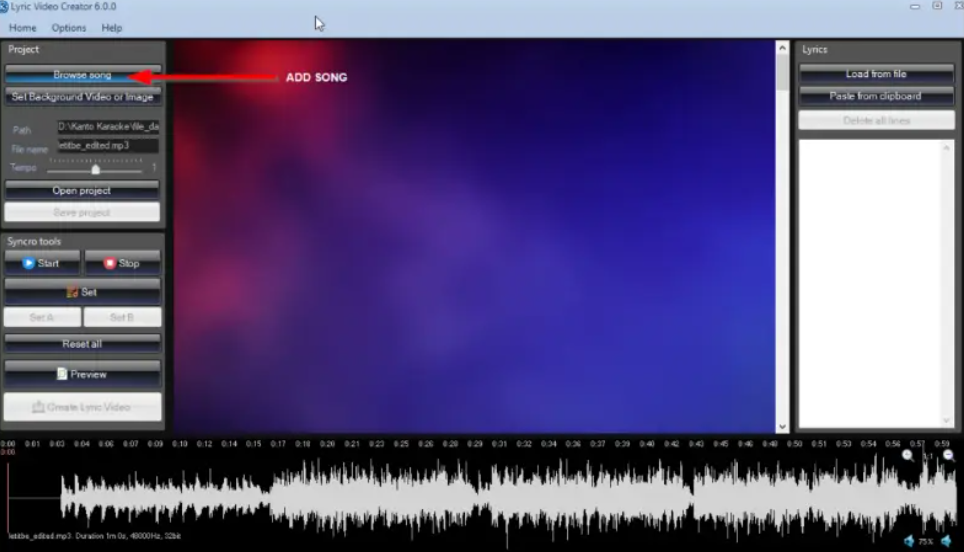 Πρόγραμμα Δημιουργίας Βίντεο Στιχουργίας