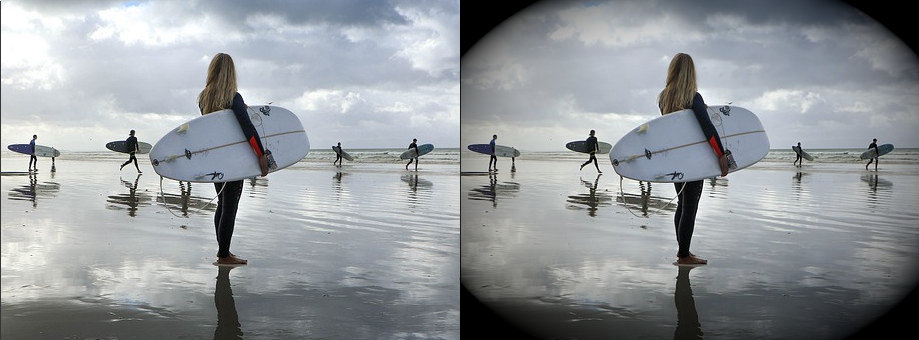 Photo vignette effect