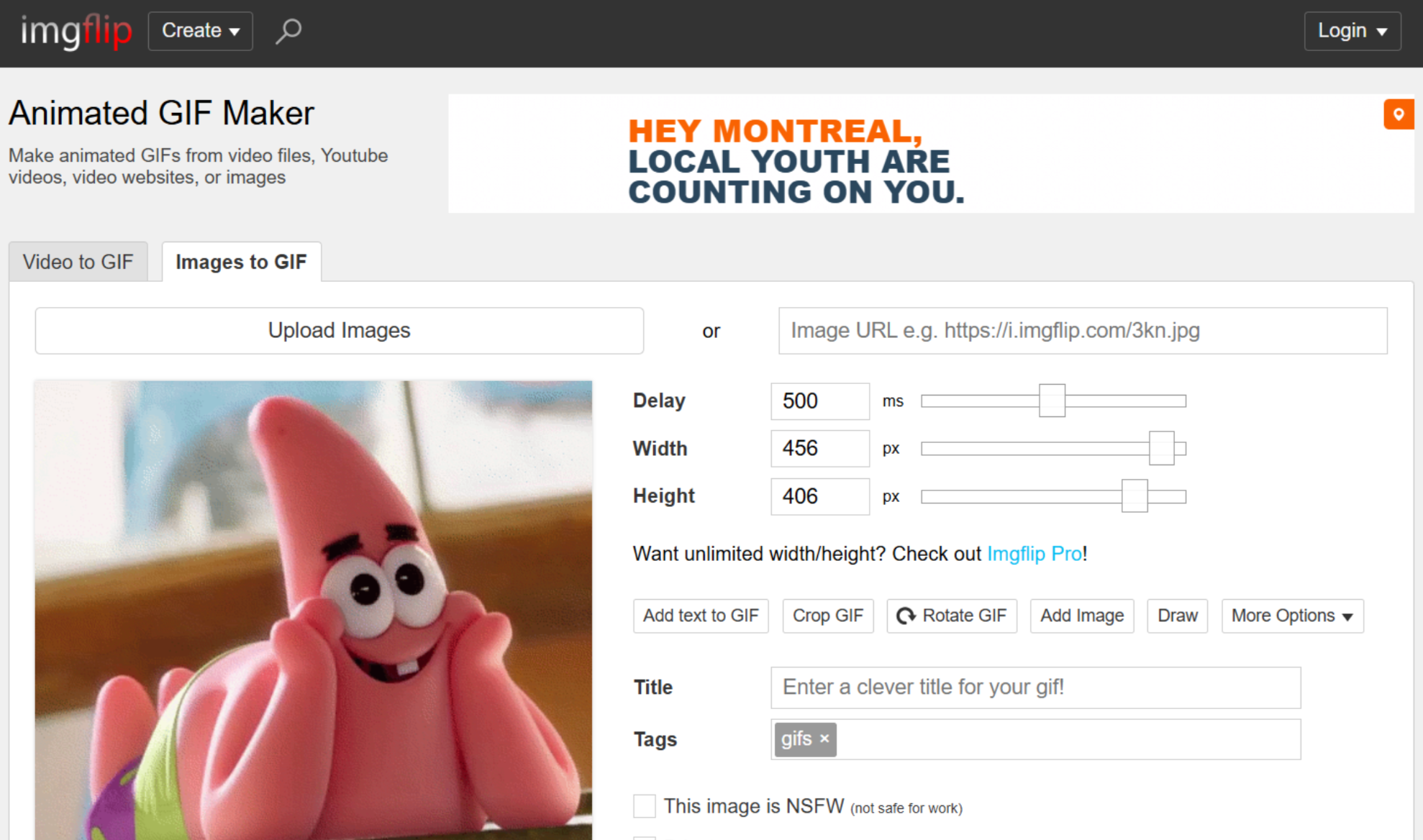 Imgflip – an easy-to-use online 3D GIF maker