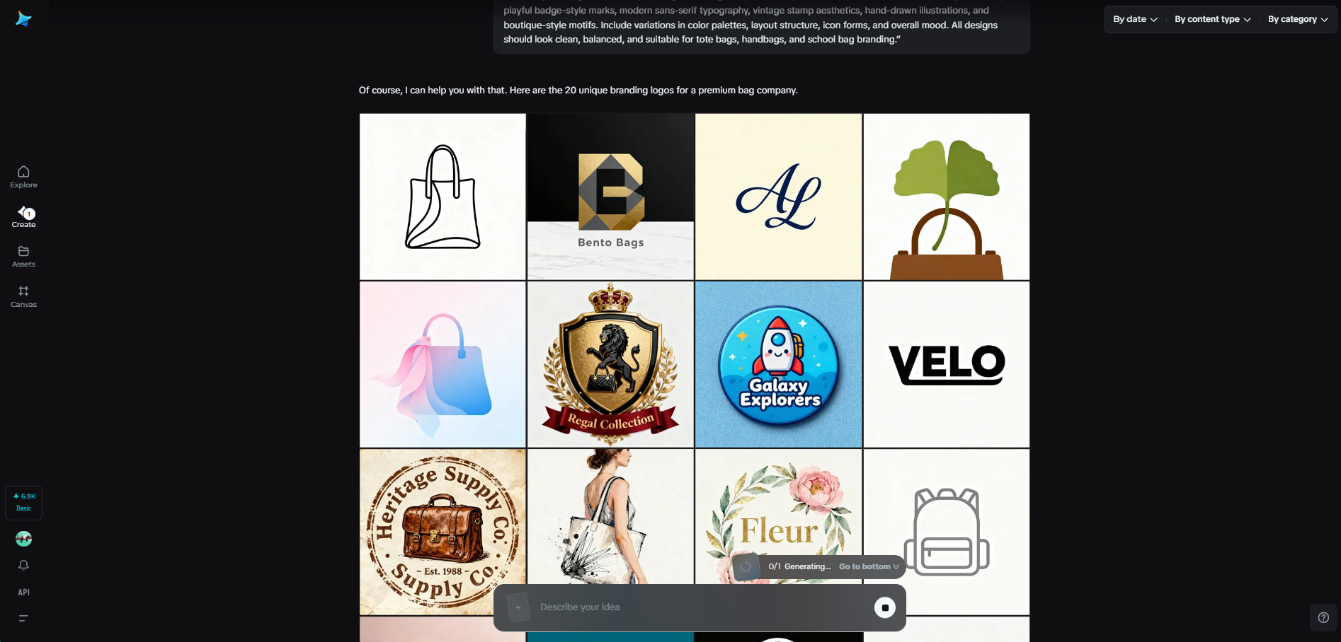 Caracteristică de generare a imaginilor de grup de Dreamina